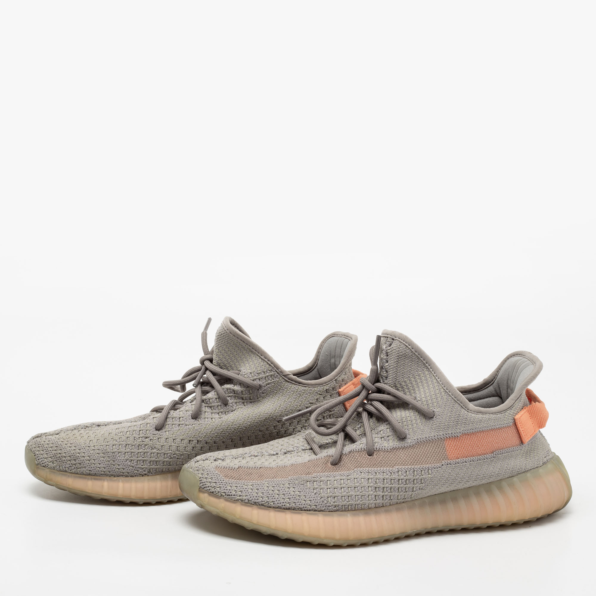 

Yeezy x Adidas Grey Knit Fabric Boost 350 V2 True Form Sneakers Size