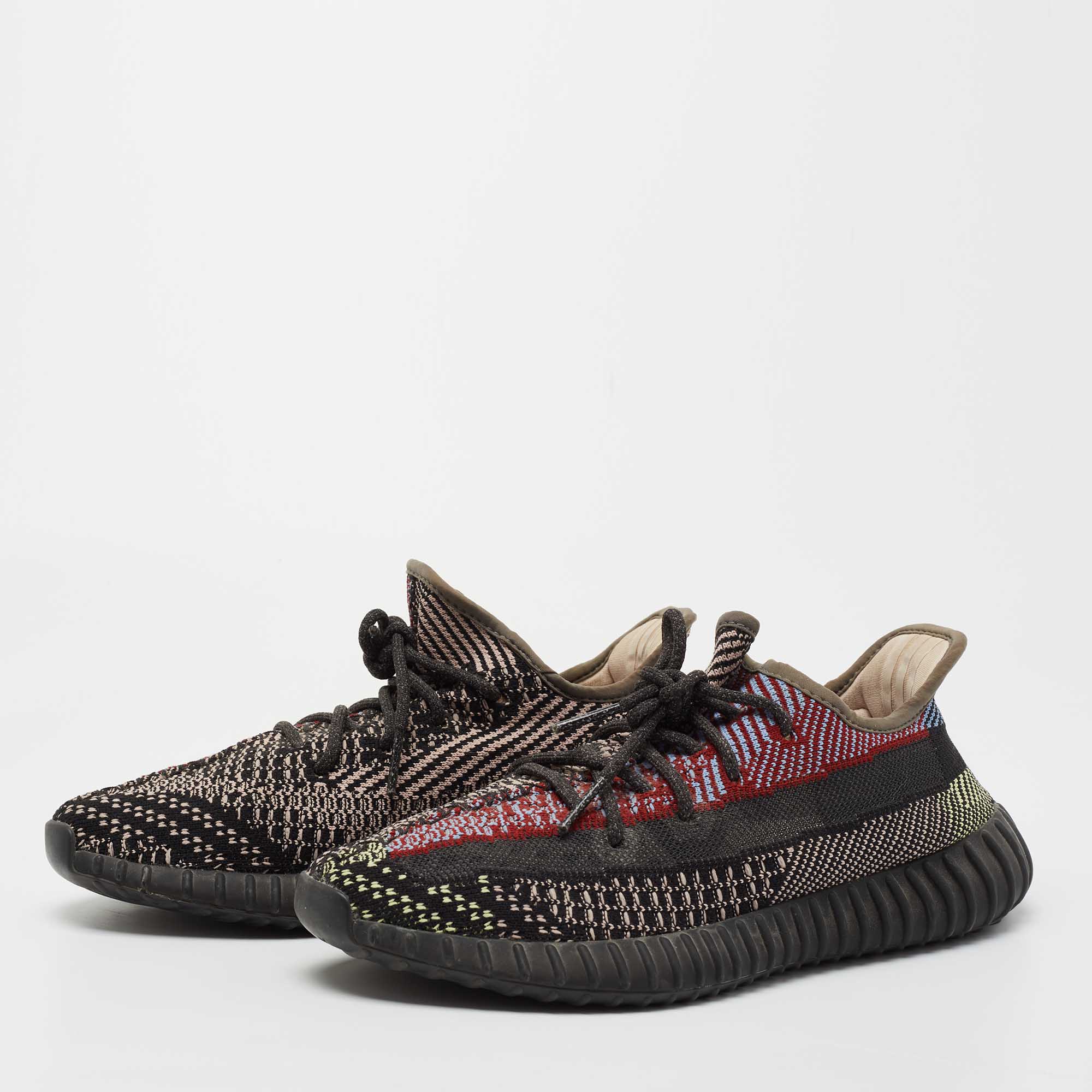 

Yeezy x Adidas Multicolor Knit Fabric Boost 350 V2 Yecheil Non-Reflective Sneakers Size 42 2/3, Black