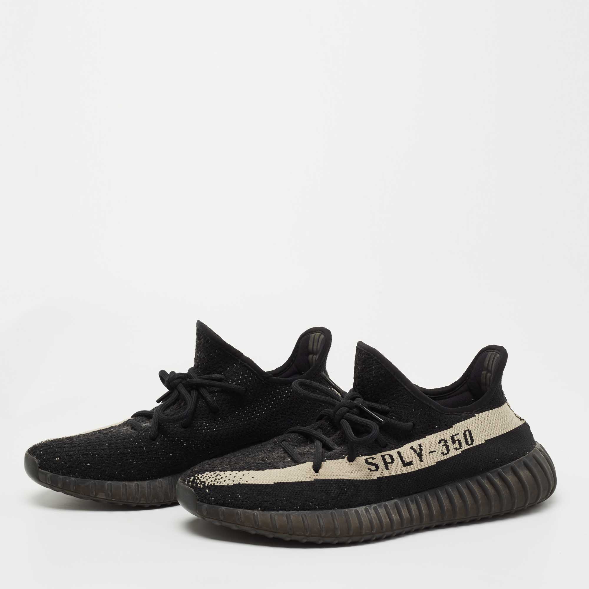 

Yeezy x Adidas Black Knit Fabric Boost 350 V2 Oreo Sneakers Size