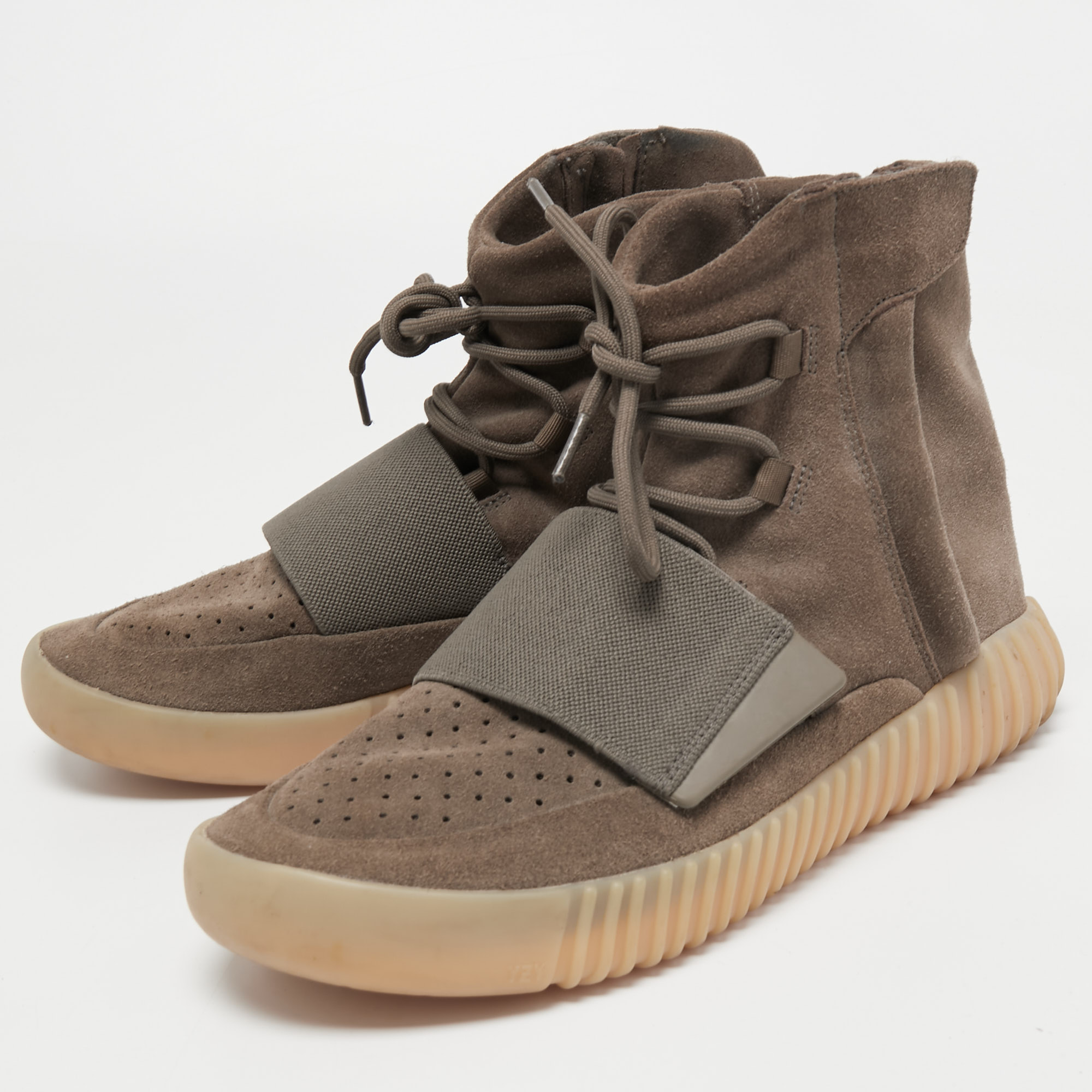

Yeezy x Adidas Brown Suede Boost 750 Light Brown Sneakers Size