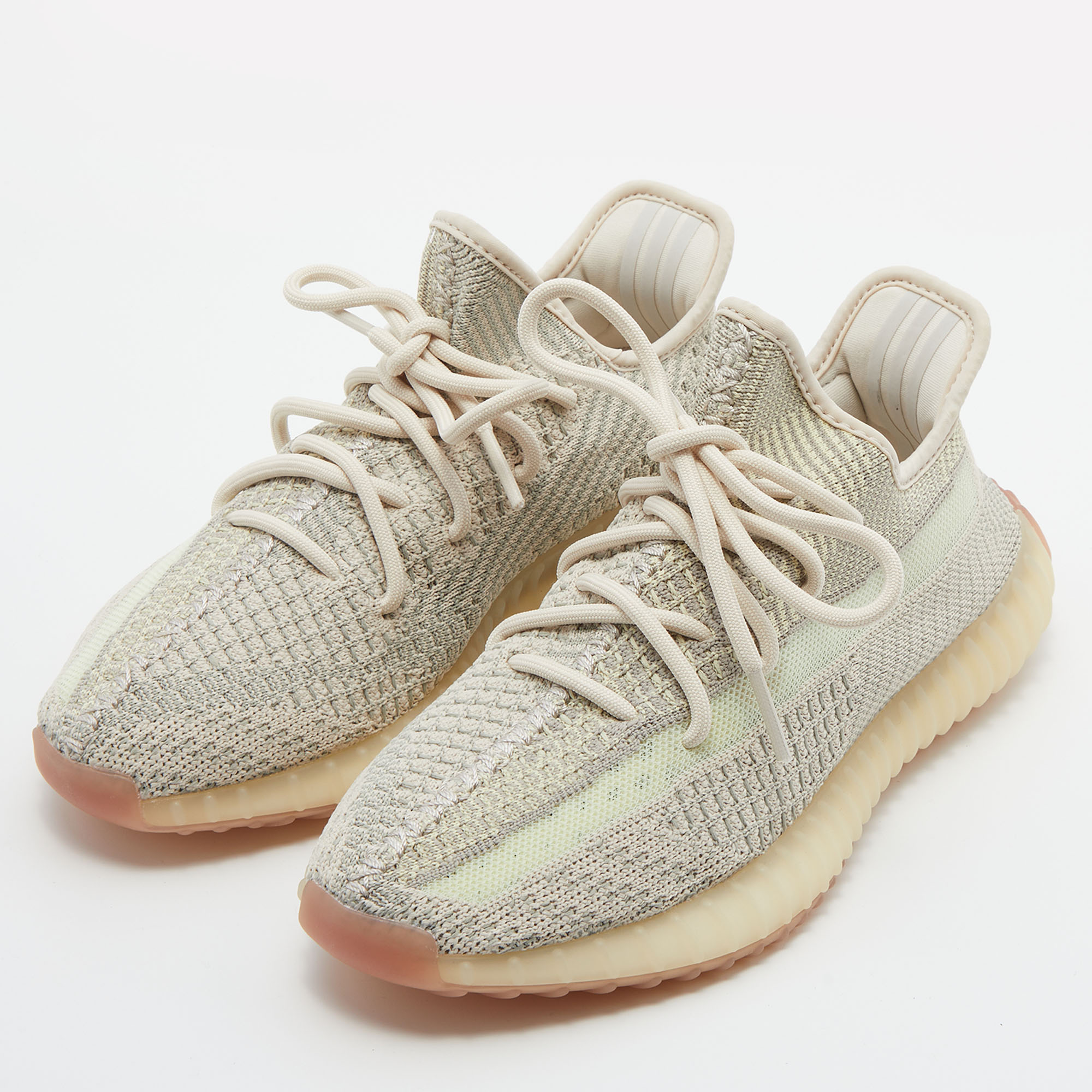 

Yeezy x Adidas Citrin Knit Fabric Boost 350 V2 Non-Reflective Sneakers Size 39 1/3, Green