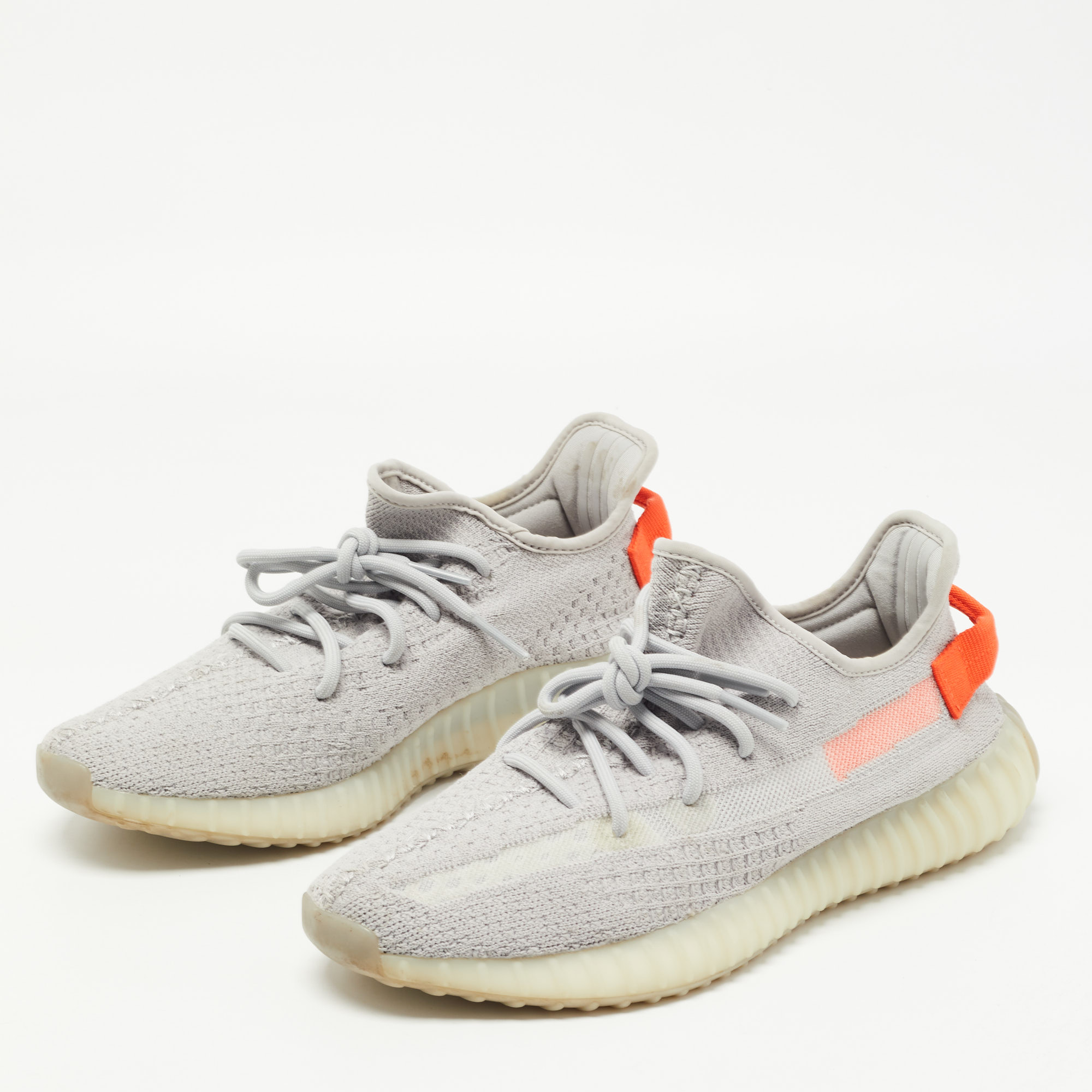 

Yeezy x Adidas Grey Knit Fabric Boost 350 V 2 Lundmark Sneakers Size 42 2/3