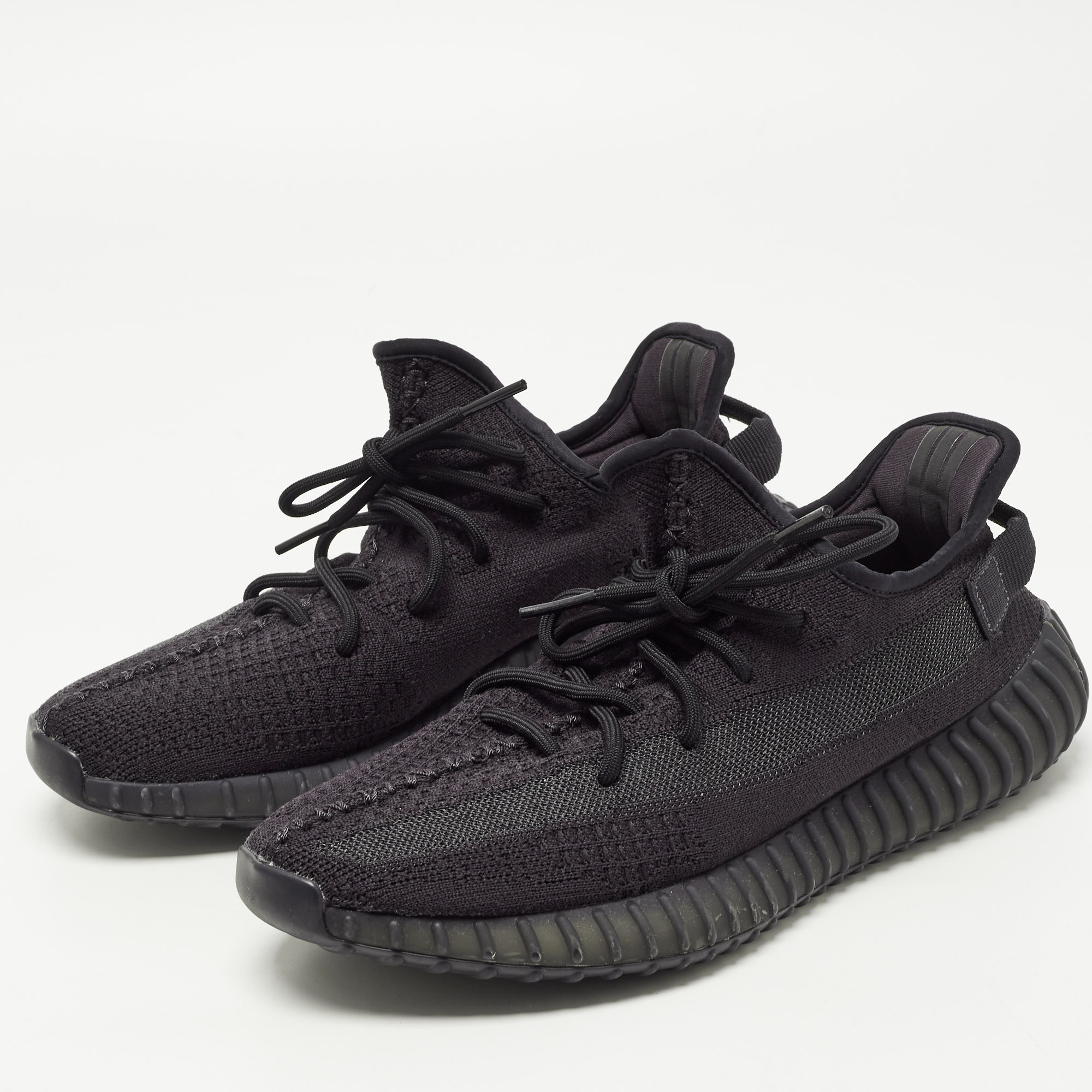 

adidas Yeezy Black Knit Fabric Boost 350 V2 Onyx Sneakers Size 44 2/3