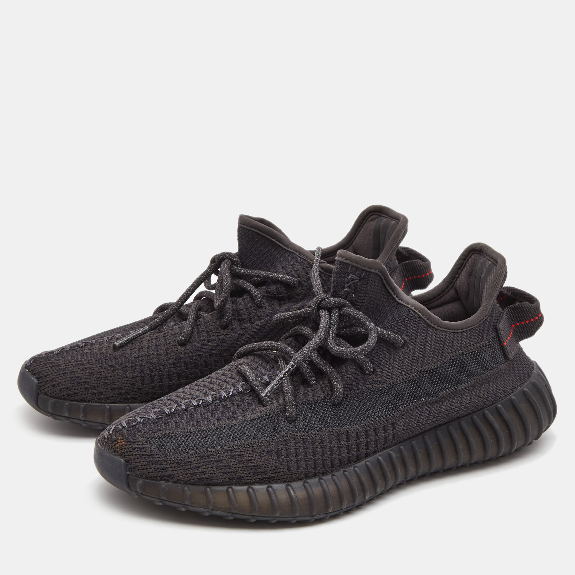 

Adidas Yeezy Black Knit Fabric Boost 350 V2 Black Sneakers Size