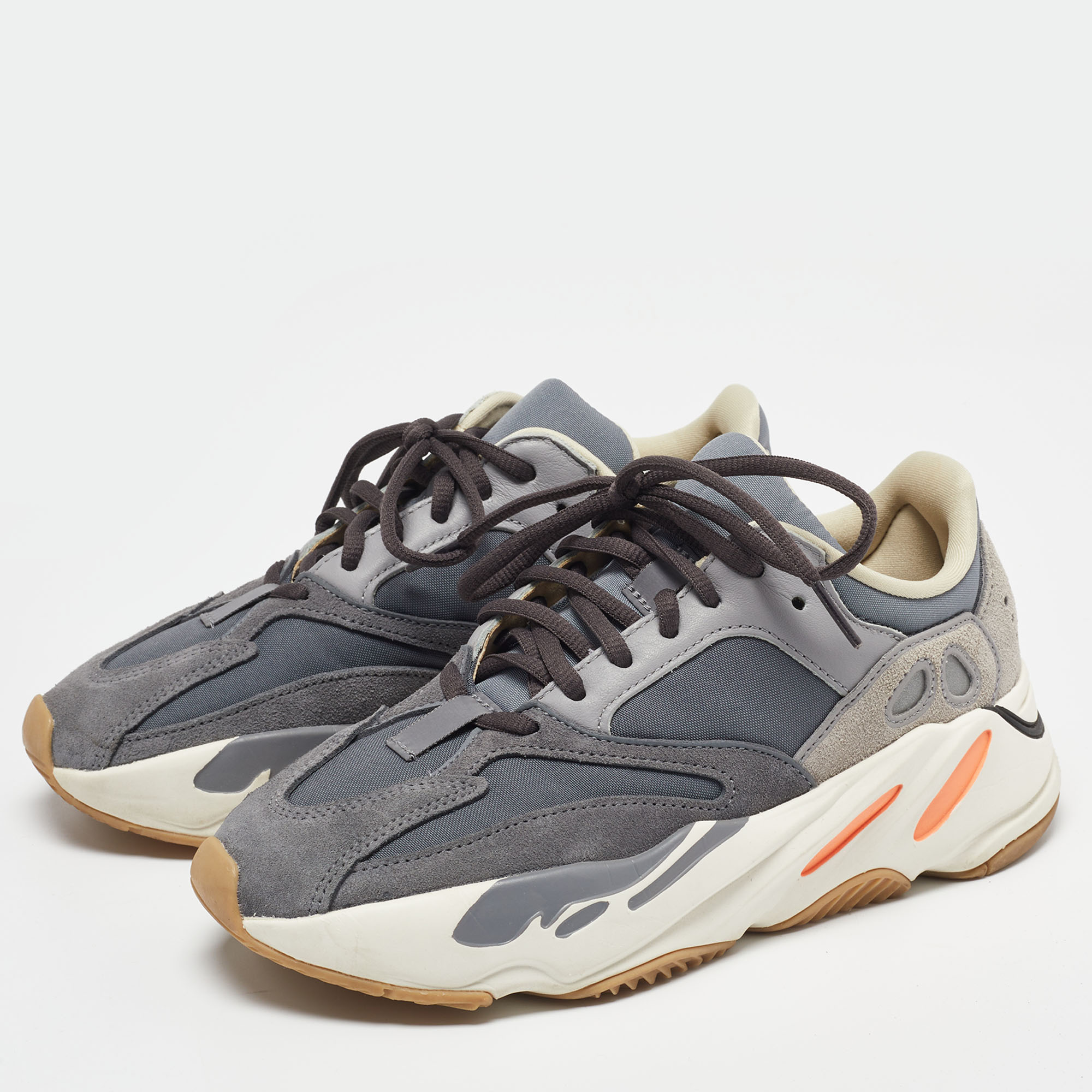 

Yeezy x Adidas Grey Suede and Mesh Boost 700 Magnet Sneakers Size 38 2/3