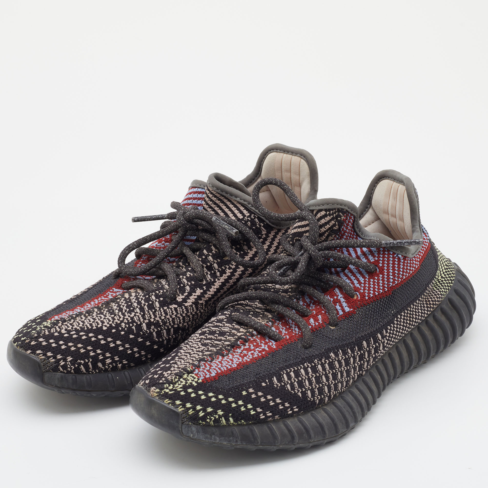

Adidas Yeezy Boost Black Knit Fabric 350 V2 Yecheil (Non-Reflective) Sneakers Size 38 2/3