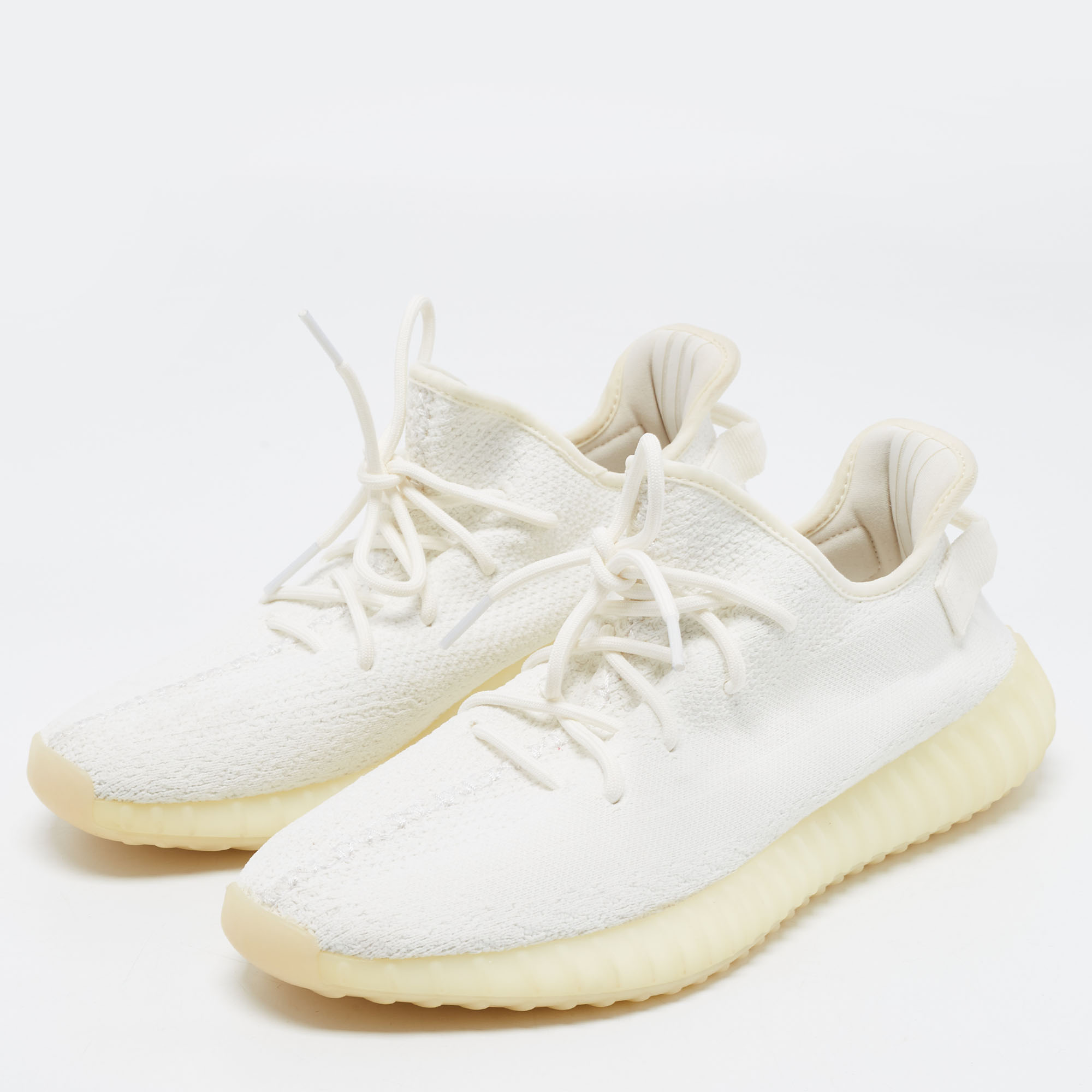 

Yeezy x adidas White Knit Fabric Boost 350 V2 Sneakers Size 46 2/3