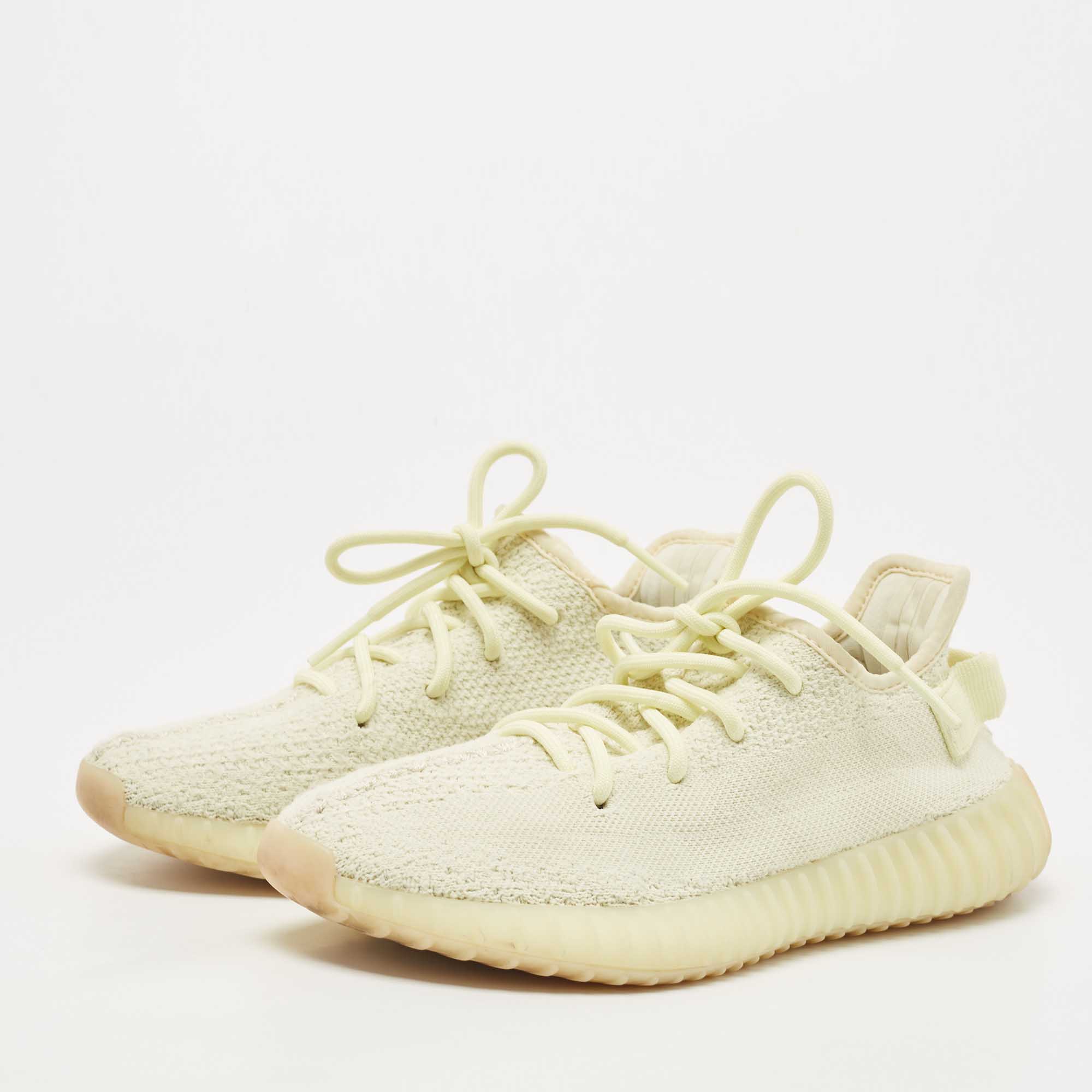 

Yeezy x Adidas Green Knit Fabric Boost 350 V2 Butter Sneakers Size 37 1/3