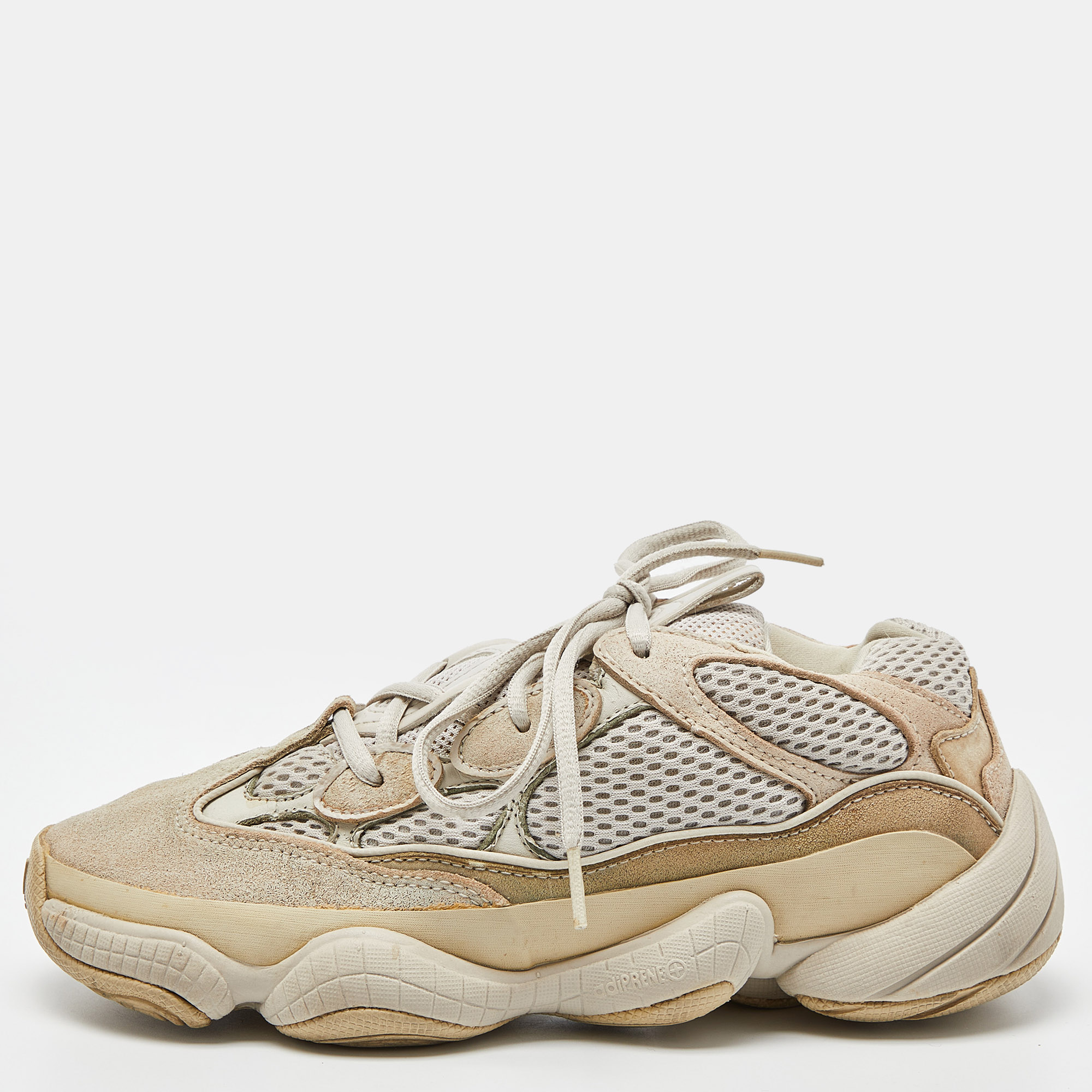 

Yeezy x Adidas Cream Suede and Mesh Yeezy 500 Blush Sneakers Size 38 2/3, Grey