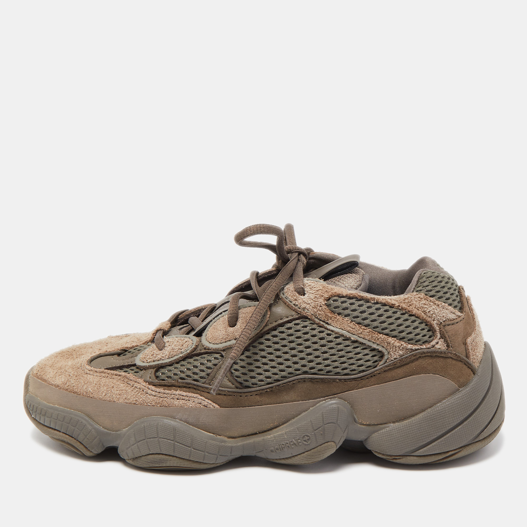Pre-owned Yeezy X Adidas Brown Suede And Mesh Yeezy 500 Clay Sneakers Size 40 2/3