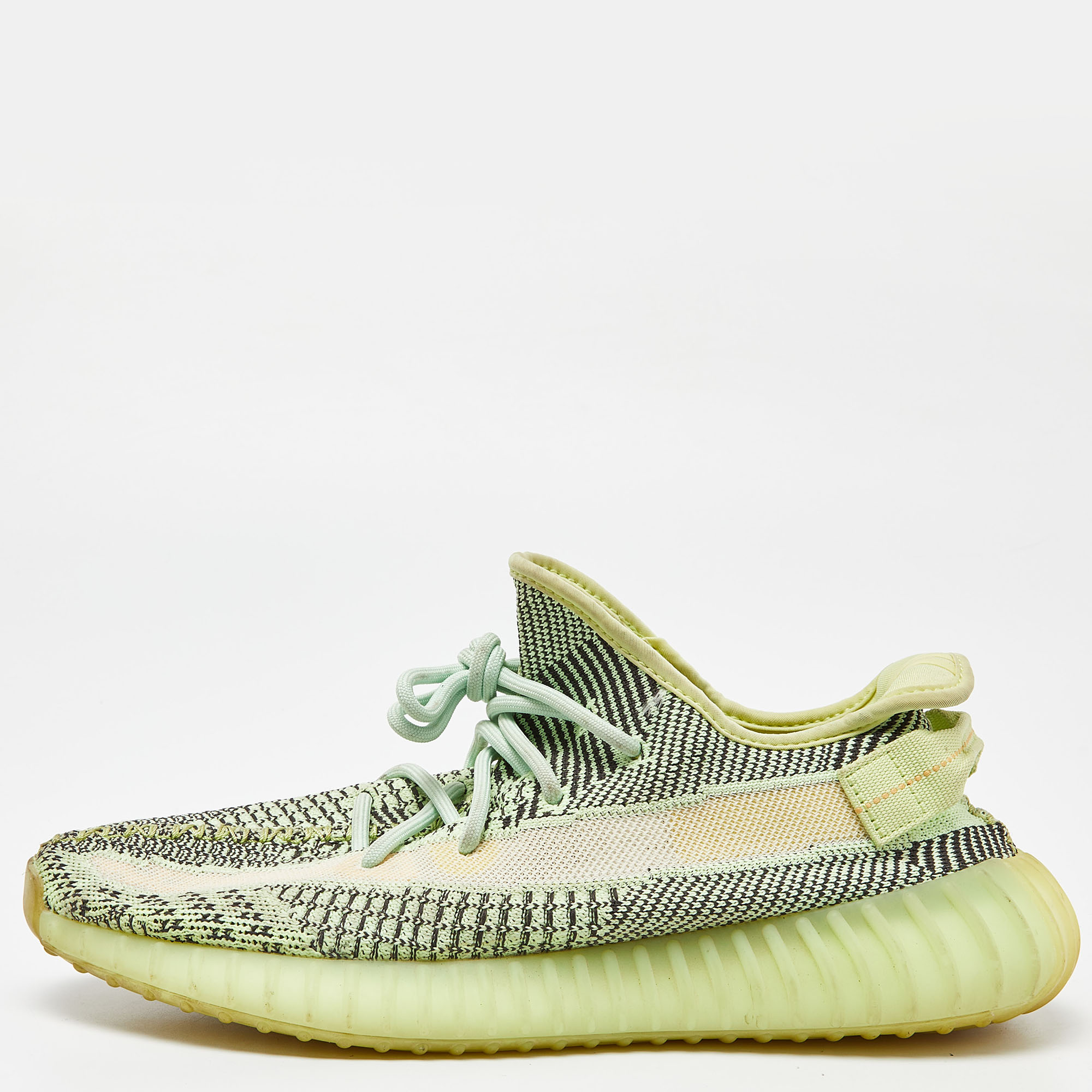 

Yeezy x Adidas Green Knit Fabric Boost 350 V2 Yeezreel Non-Reflective Sneakers Size