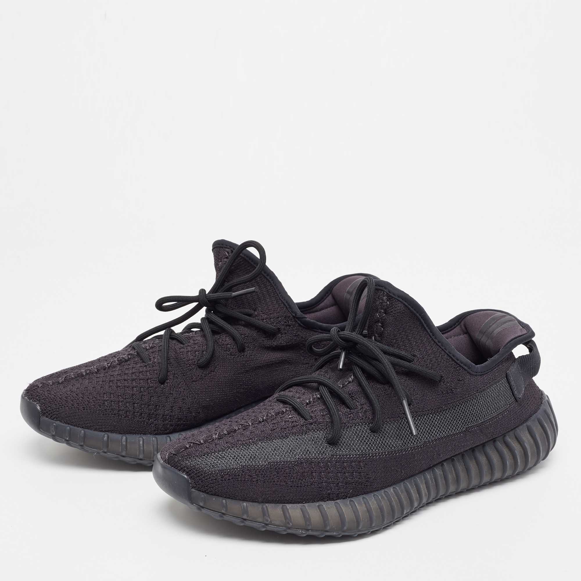 

Yeezy x Adidas Black Knit Fabric Boost 350 V2 Cinder Sneakers Size