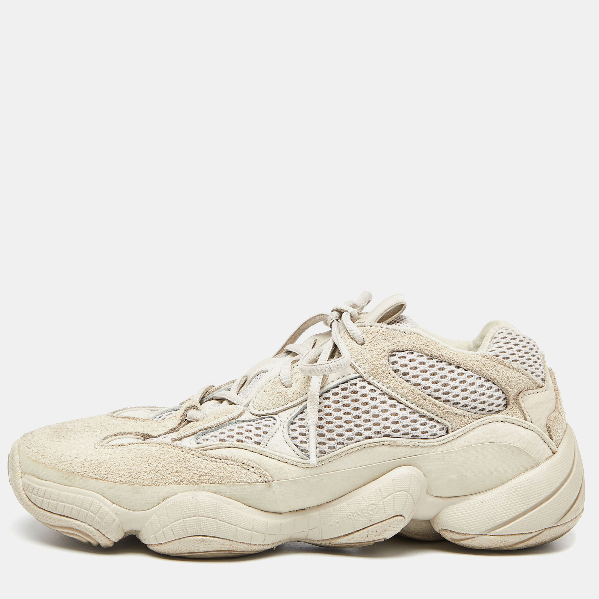 

Yeezy x Adidas Cream Suede and Mesh Yeezy 500 Blush Sneakers Size
