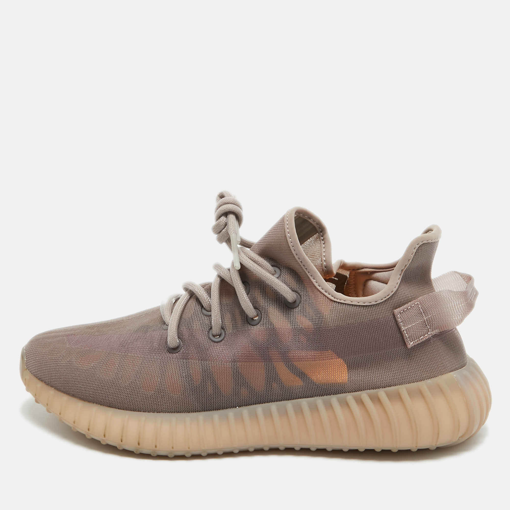 Pre-owned Yeezy X Adidas Brown Mesh Boost 350 V2 Mono Mist Sneakers Size 42 1/3 In Purple