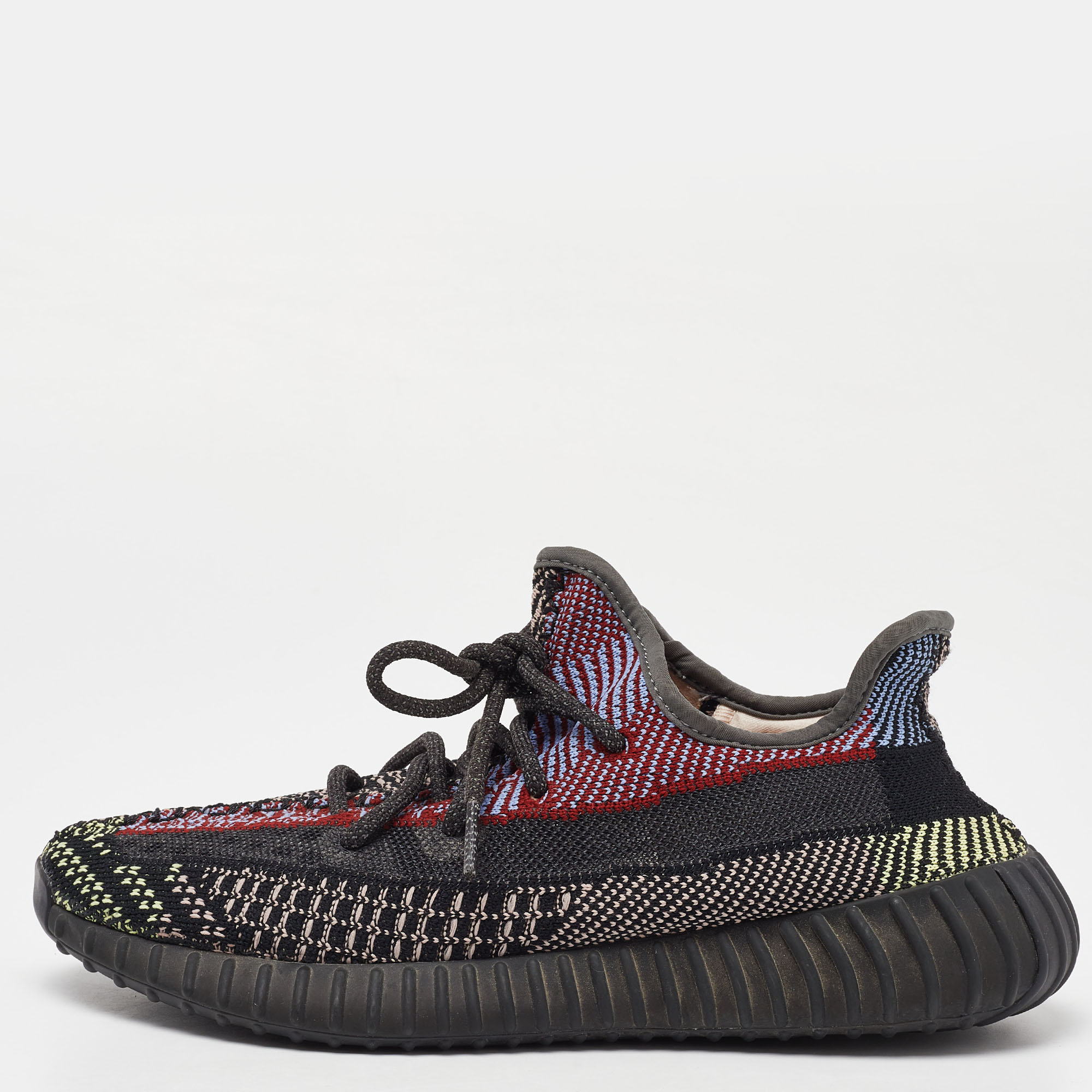 

Yeezy x Adidas Multicolor Knit Fabric Boost 350 V2 Yecheil Low Top Sneakers Size, Black