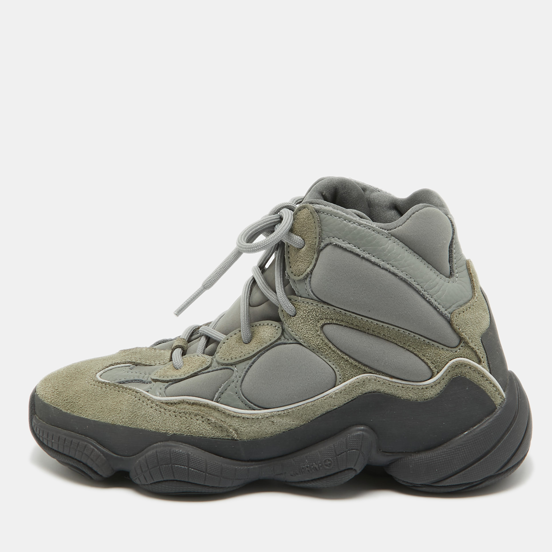 

Yeezy x Adidas Grey Suede and Neoprene 500 High Mist Slate Sneakers Size 40 2/3