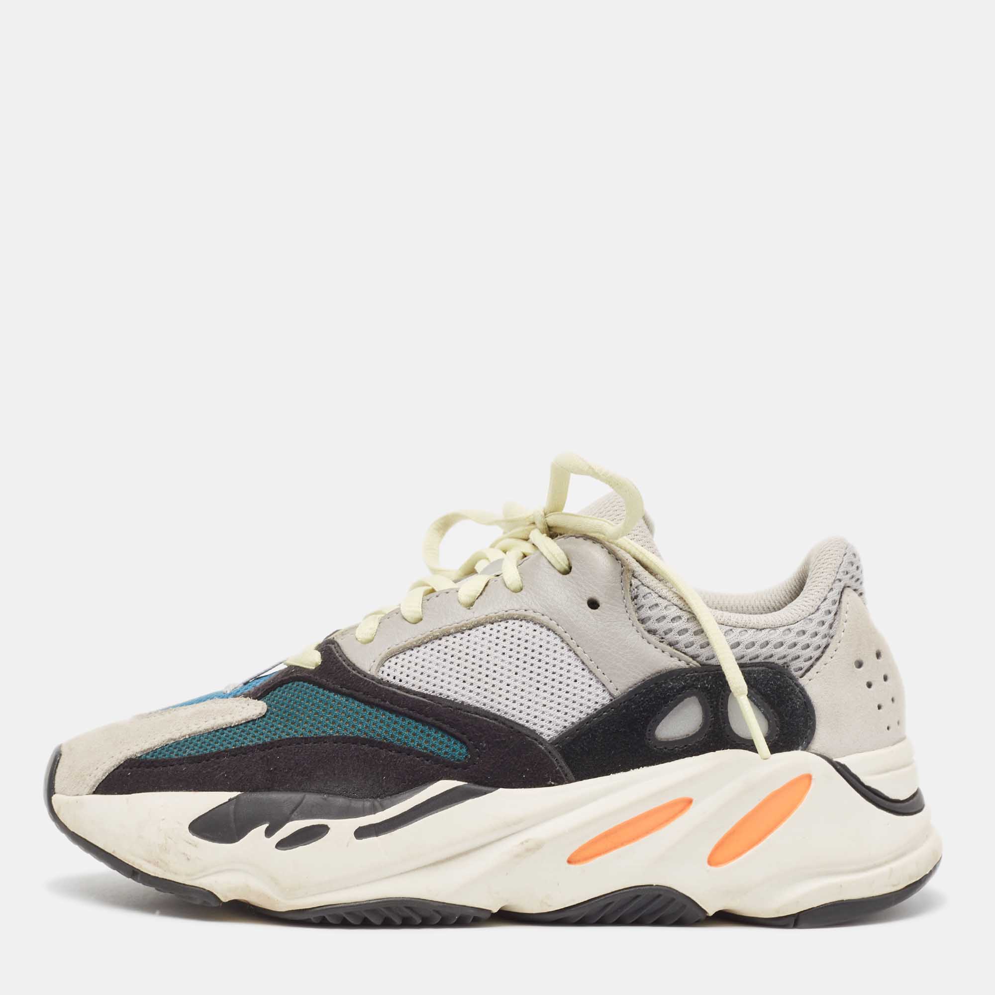 

Yeezy x Adidas Multicolor Suede and Mesh Boost 700 Wave Runner Sneakers Size 39 1/3, Grey