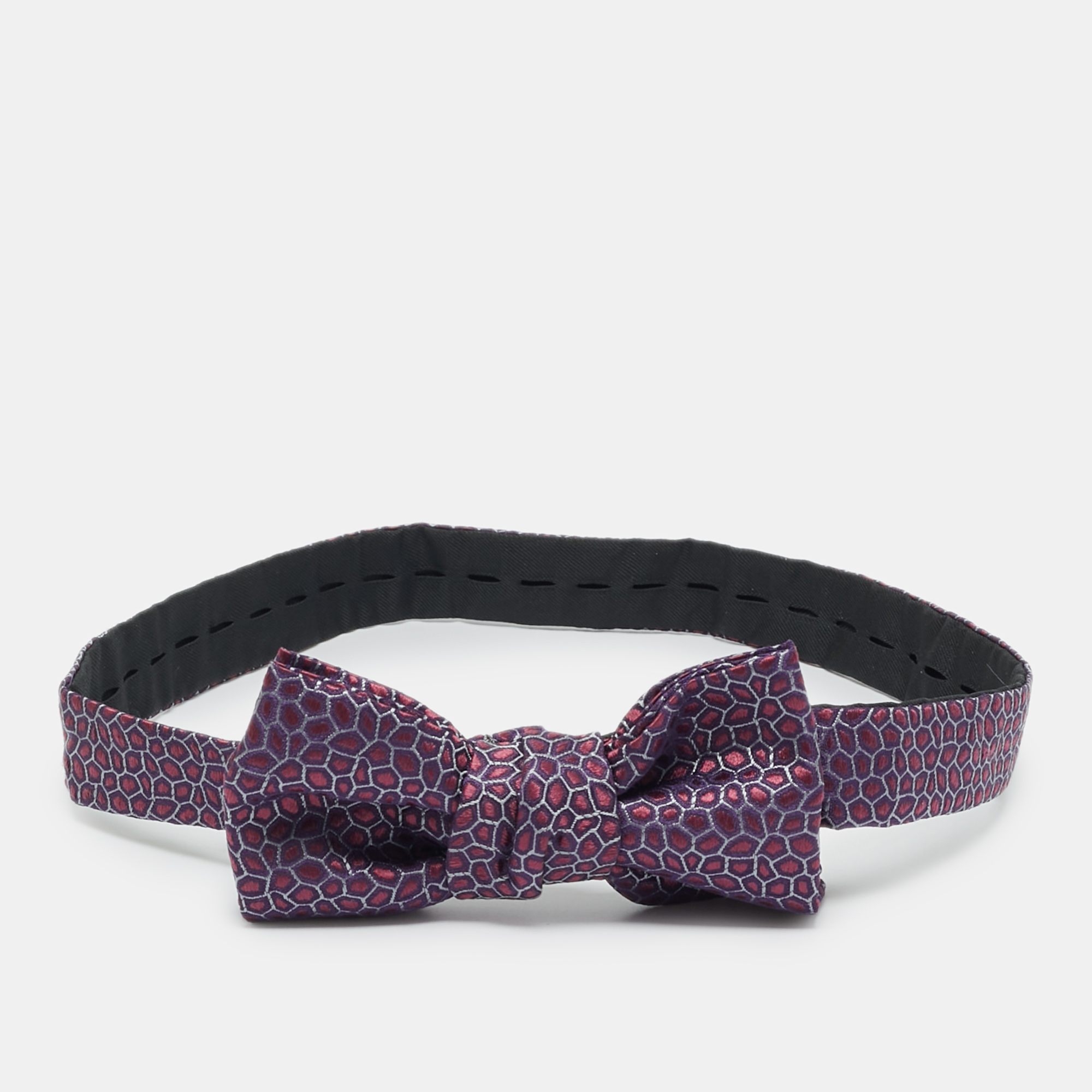 

Yves Saint Laurent Purple Patterned  Bow Tie