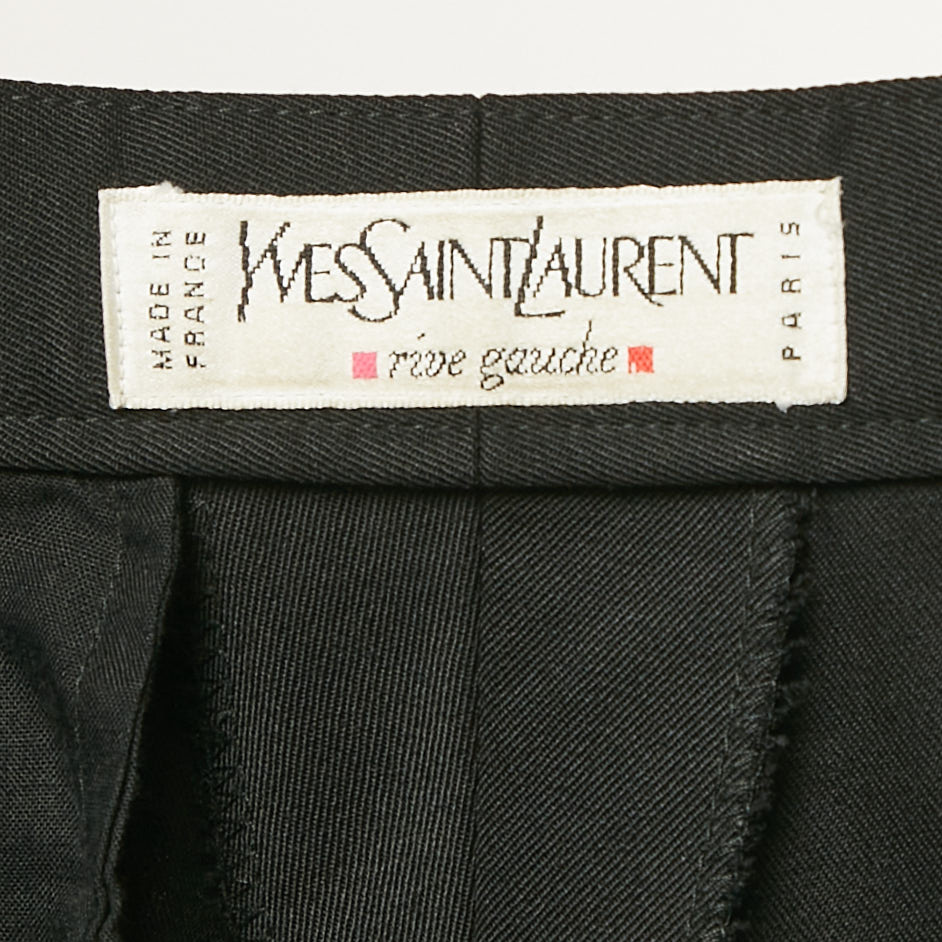 Yves Saint Laurent Vintage Black Wool Formal Trousers XS 