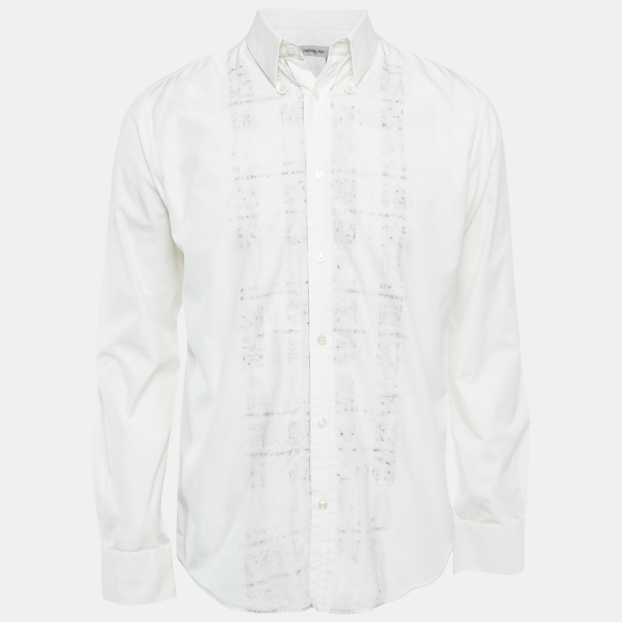 

Yves Saint Laurent White Cotton Long Sleeve Shirt L
