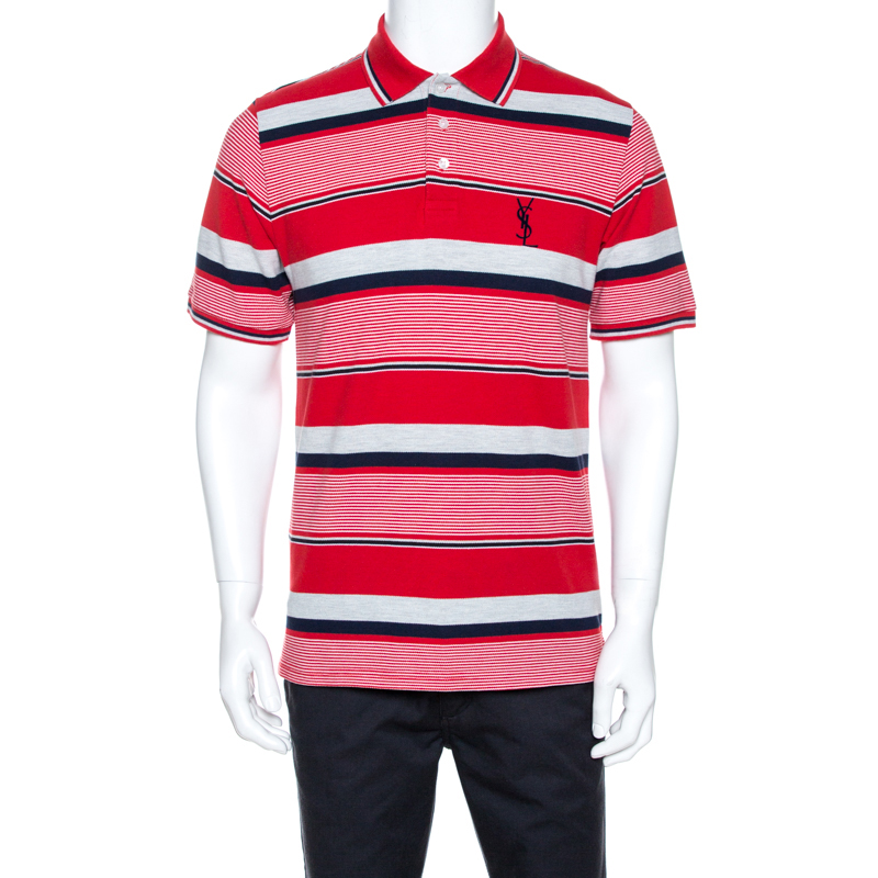 red striped polo t shirt