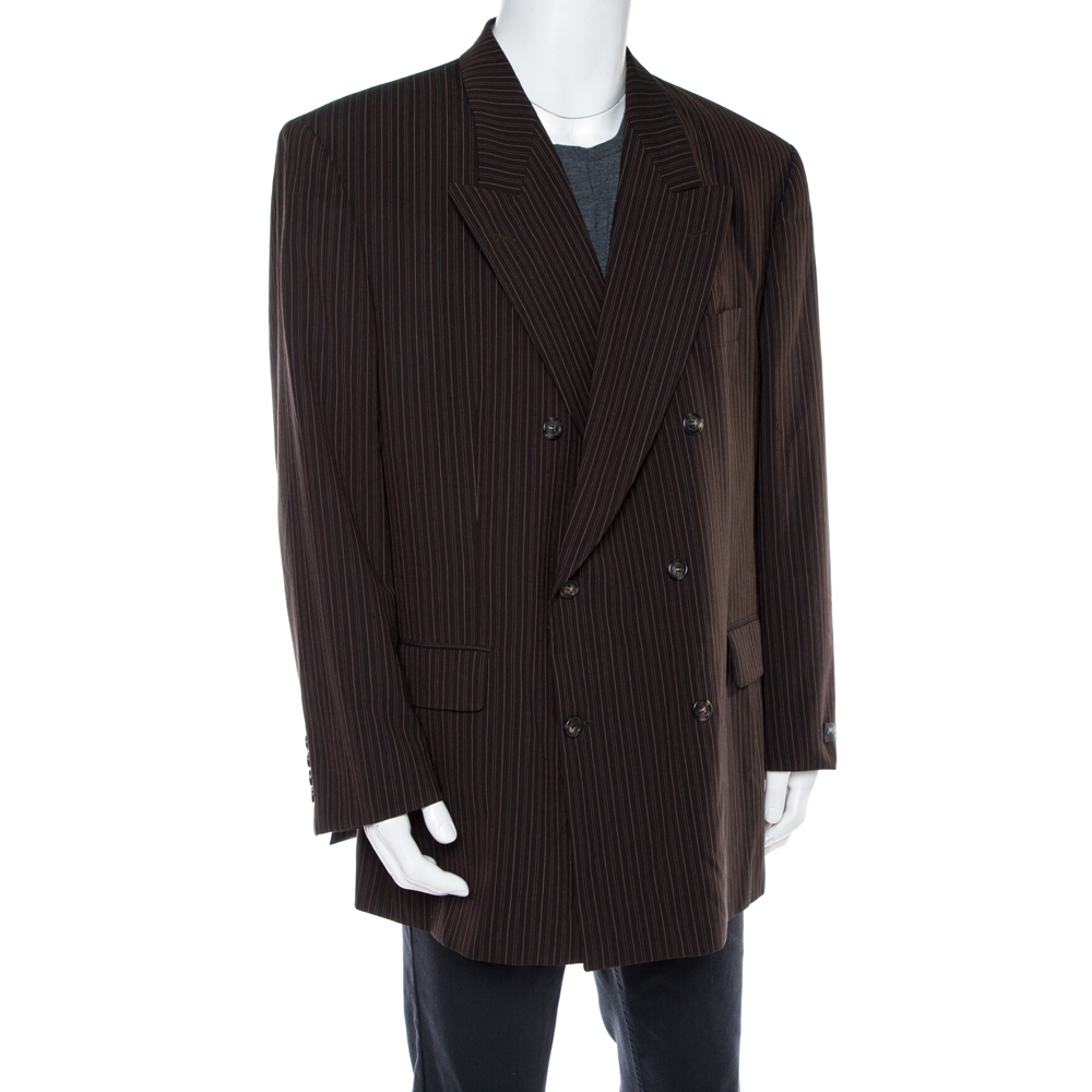 

Yves Saint Laurent Vintage Brown Wool Double Breasted Jacket 3XL