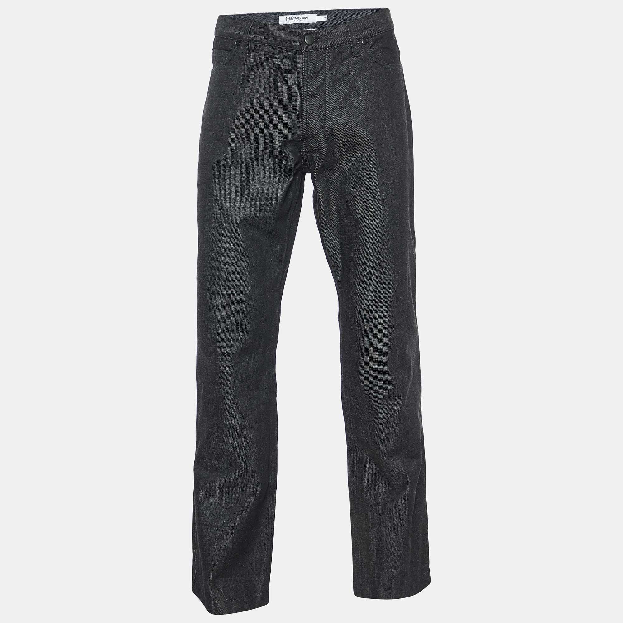 

Yves Saint Laurent Vintage Black Denim Flared Jeans