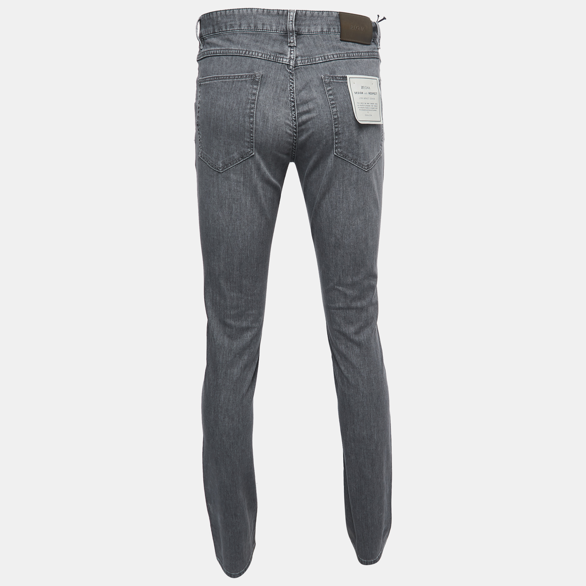 

Z Zegna Grey Distressed Denim Slim Fit Jeans  Waist 32