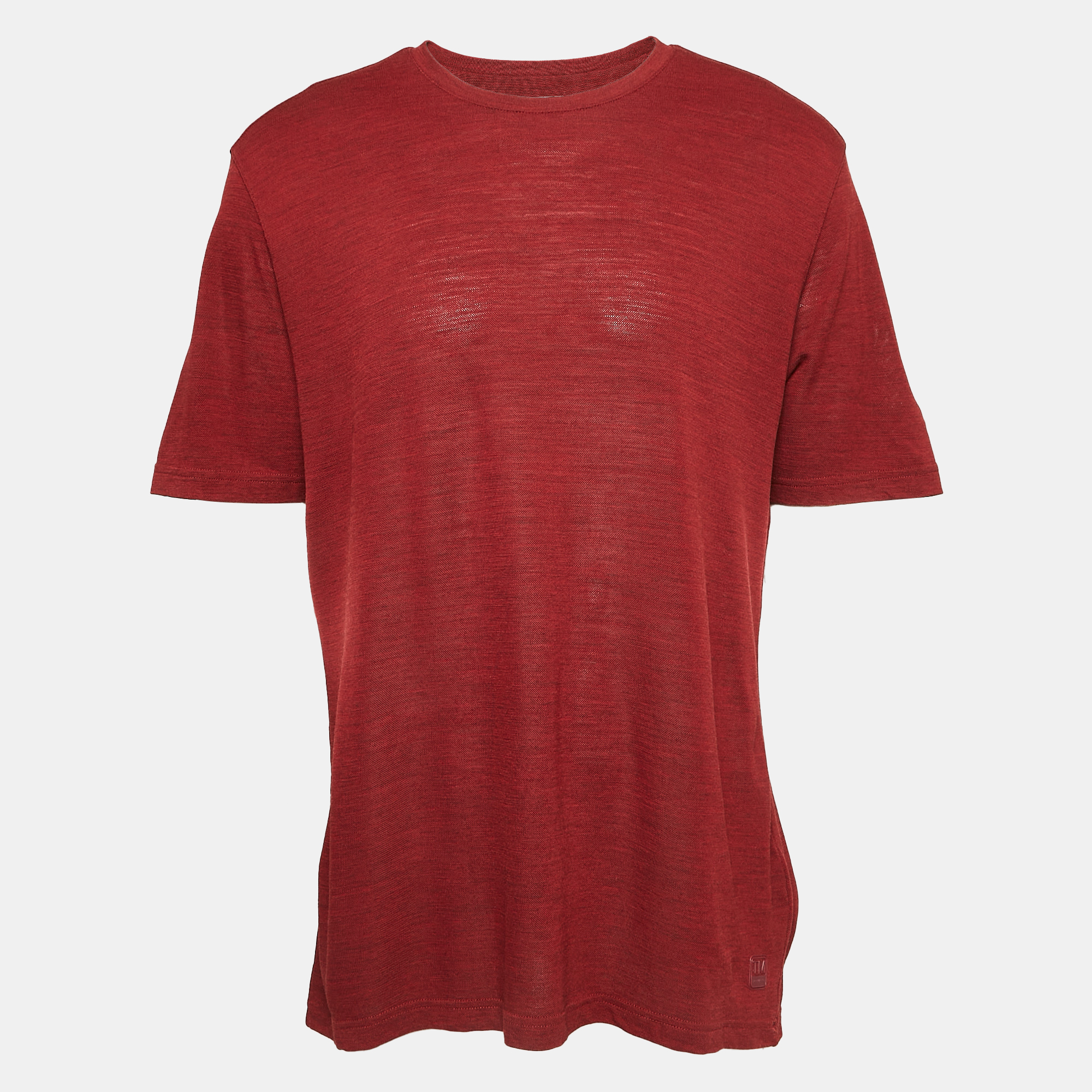 

Z Zegna Dark Red Wool Round Neck T-Shirt XXL