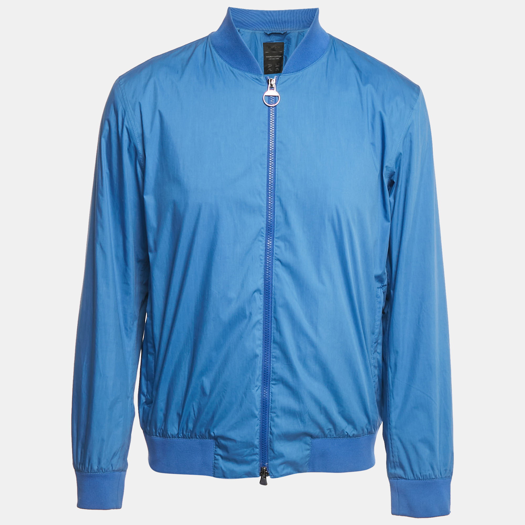 

Z Zegna Blue Hydro Cotton Zip Front Jacket M