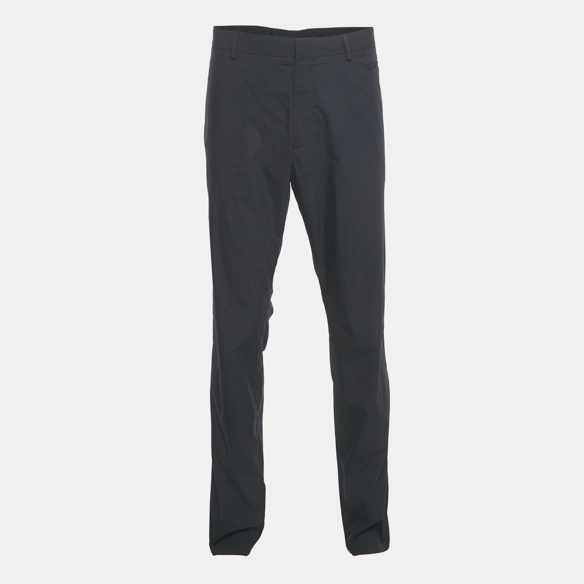

Z Zegna Navy Blue Cotton Blend Straight Fit Trousers 4XL