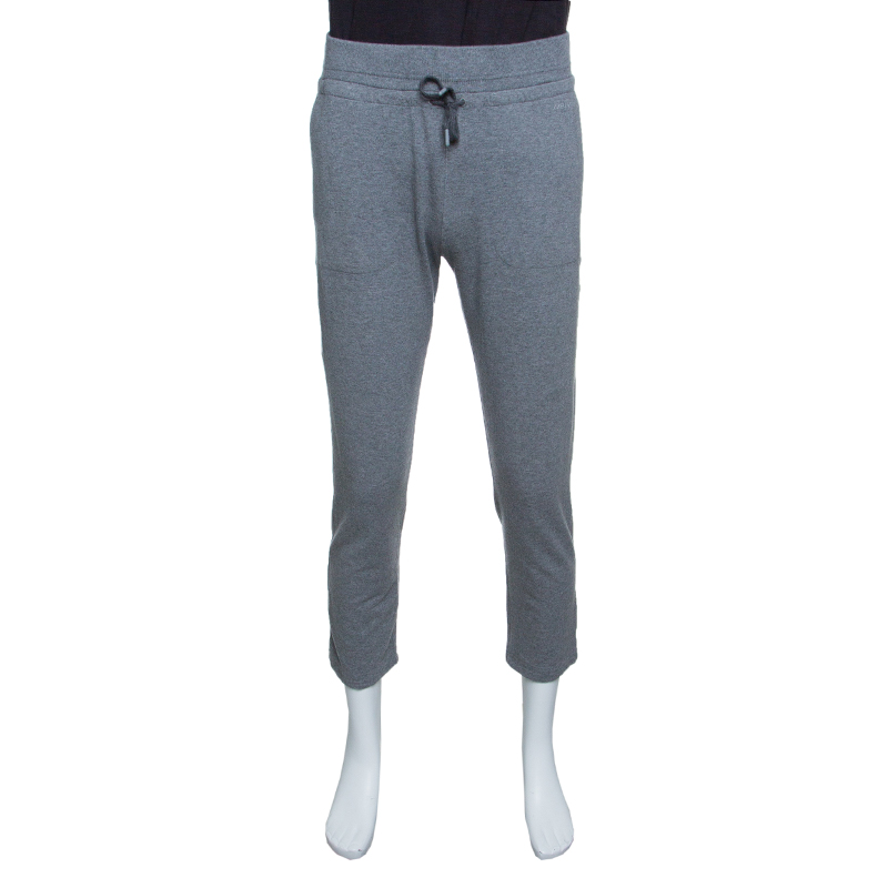 Z Zegna Grey Drawstring Detail Track Pants M