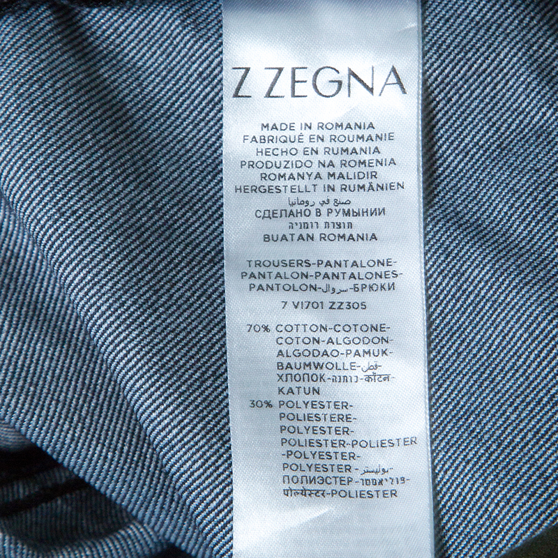 Pre-owned Z Zegna Indigo Dark Wash Straight Fit Denim Jeans Xl In Blue