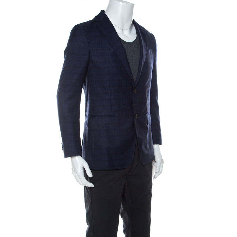 

Z Zegna Tuttoritorto Navy Blue Wool and Silk Blend Regular Fit Blazer