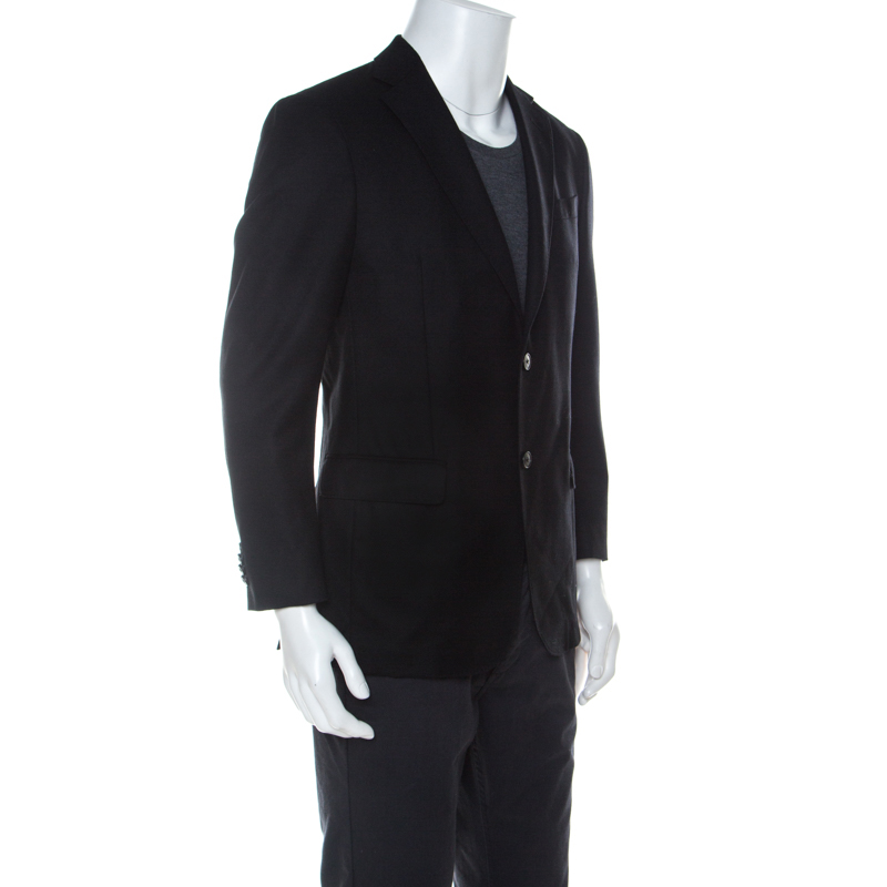 

Z Zegna Black Wool Regular Fit Blazer