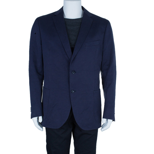 

Z Zegna Navy Single Breasted Men's Blazer, Navy blue