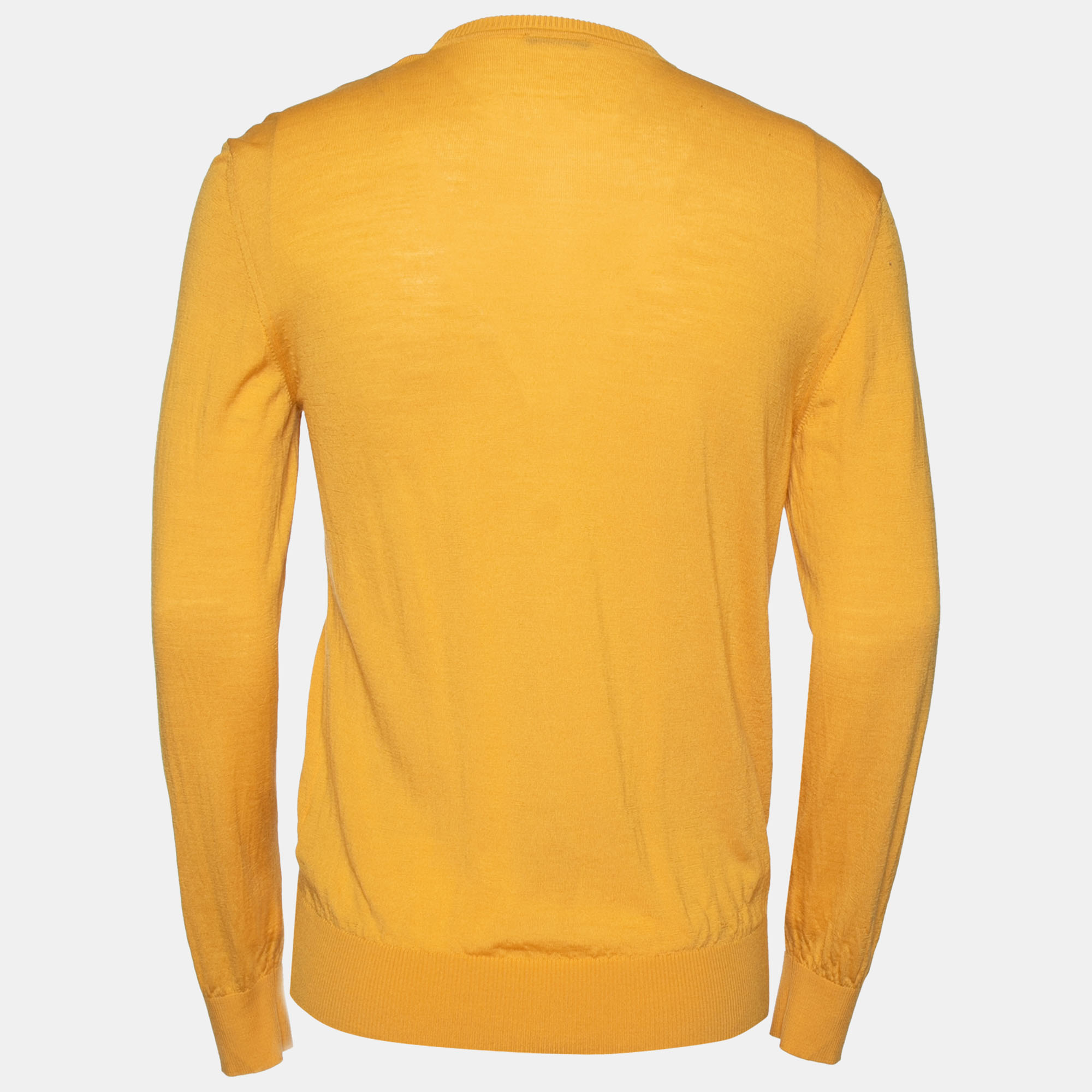 

Z Zegna Yellow Wool Tennis Racket Embroidered T-Shirt
