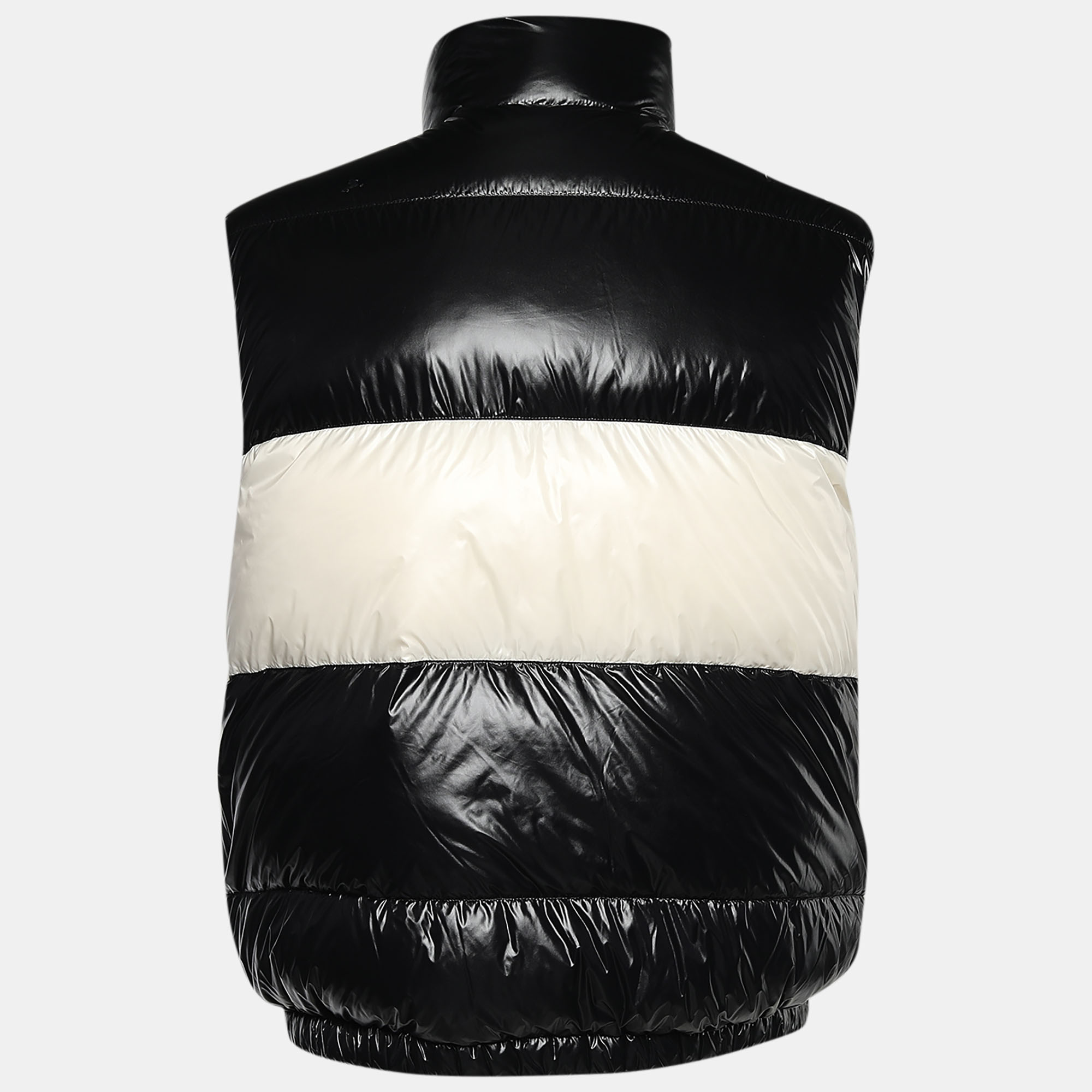 

Z Zegna Black and White Synthetic Puffer Jacket