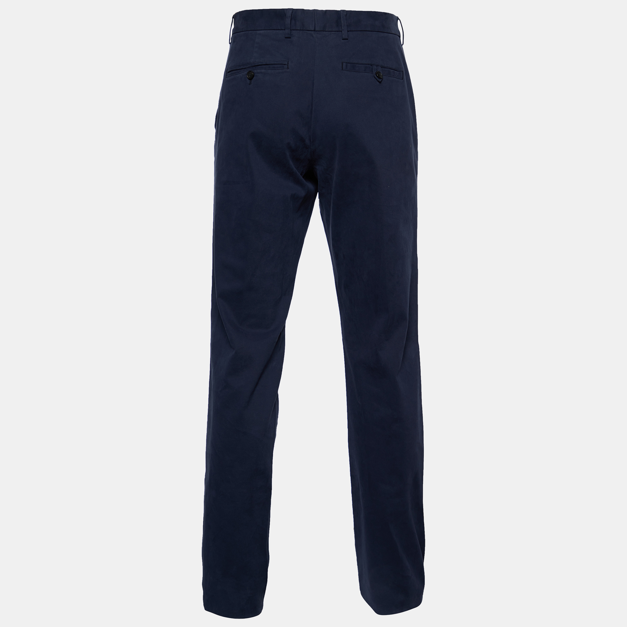 

Z Zegna Navy Blue Stretch Cotton Regular Fit Pants