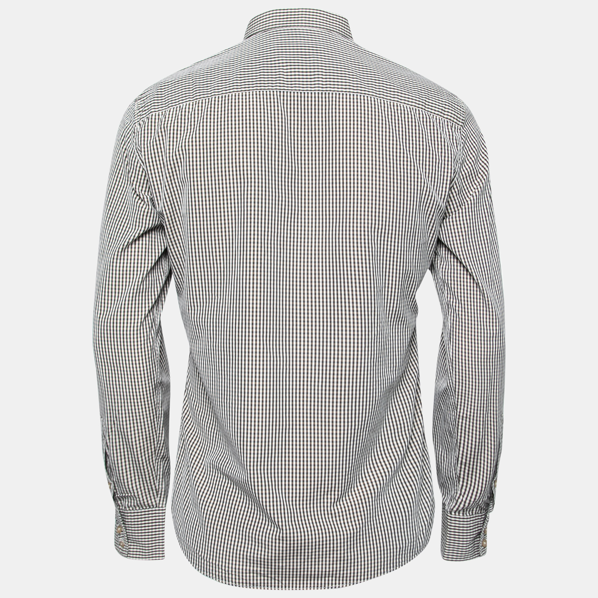 

Z Zegna Brown Checkered Cotton Button-Front Shirt
