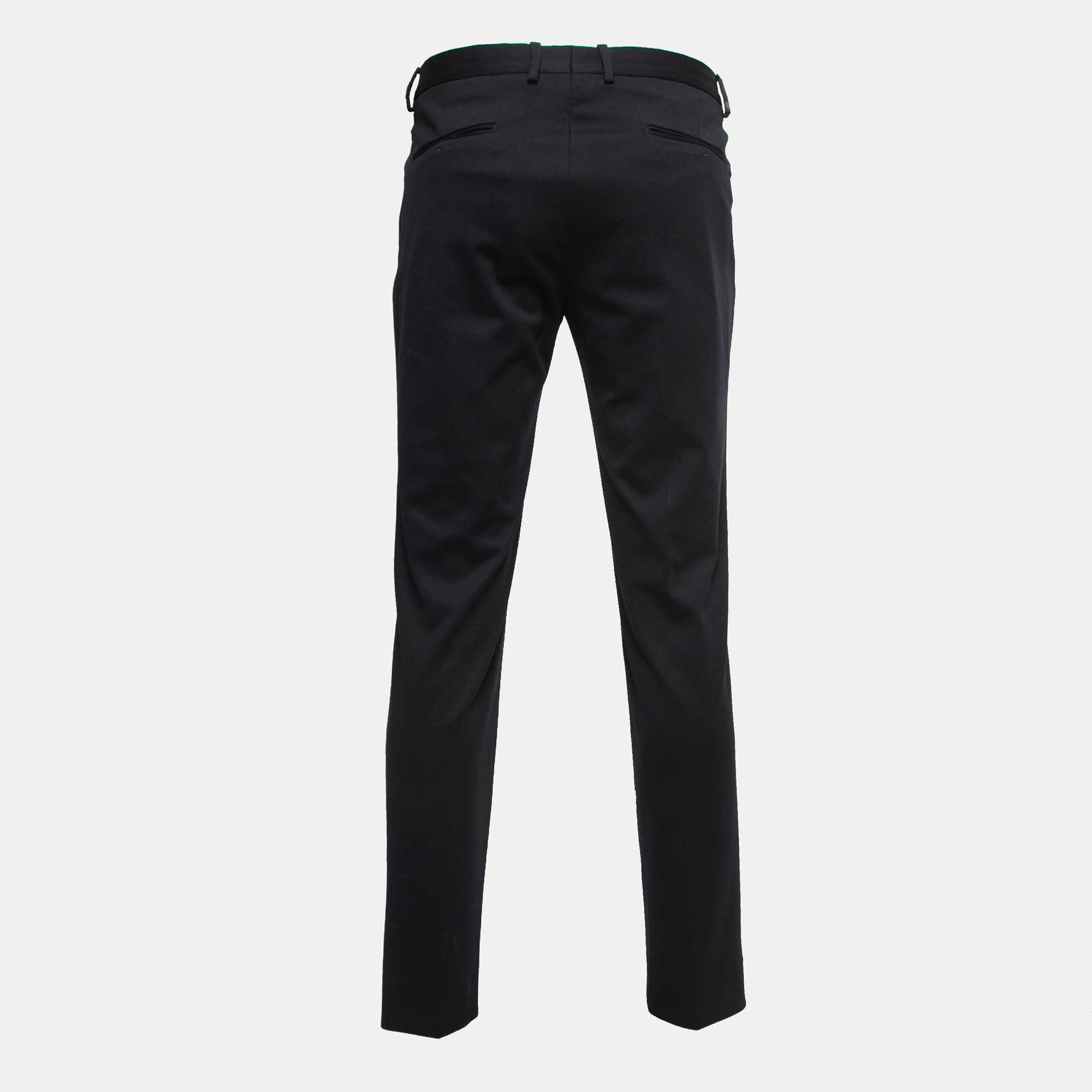 

Z Zegna Navy Blue Stretch Knit Slim Fit Pants