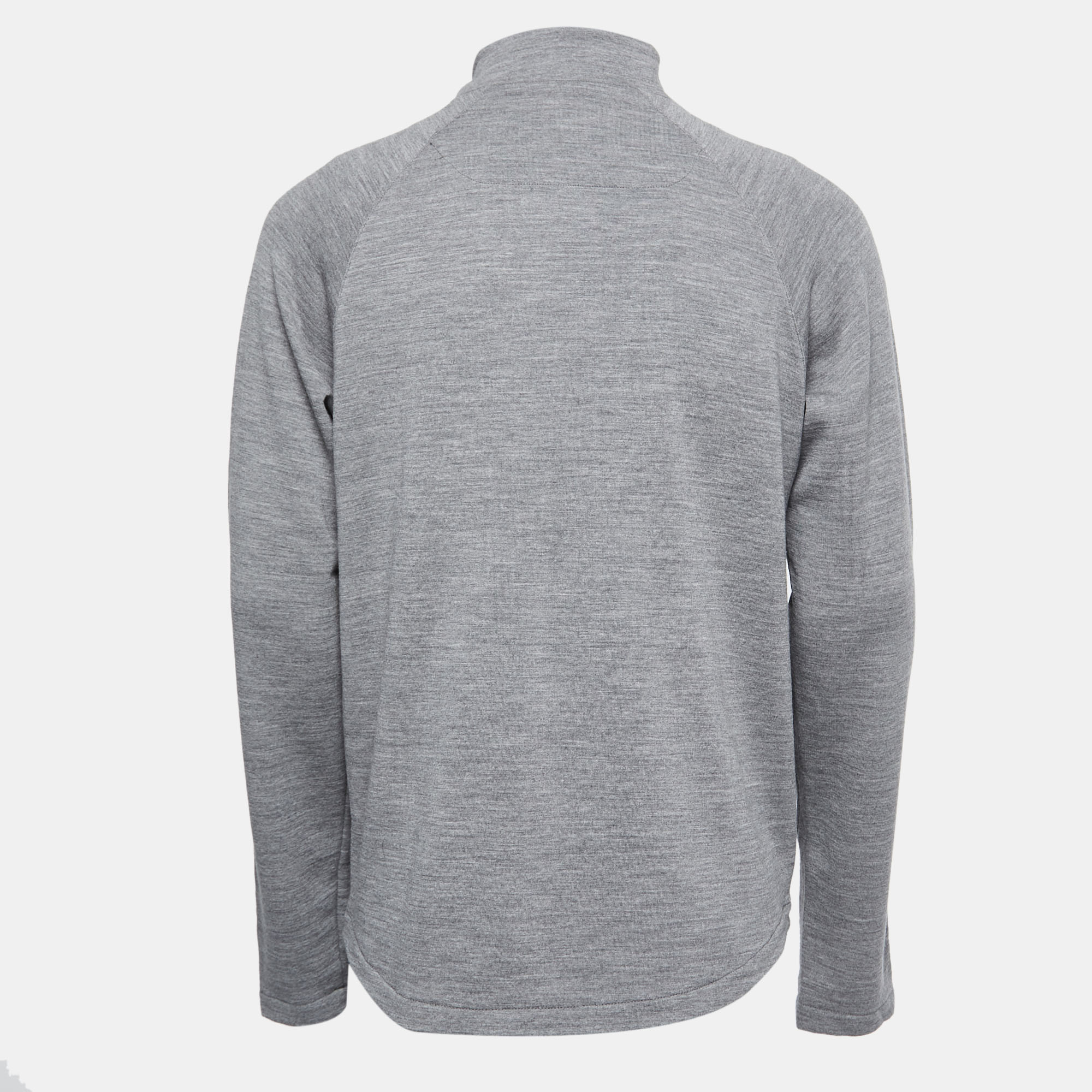 

Z Zegna Grey Wool Techmerino Zip Front Sweatshirt