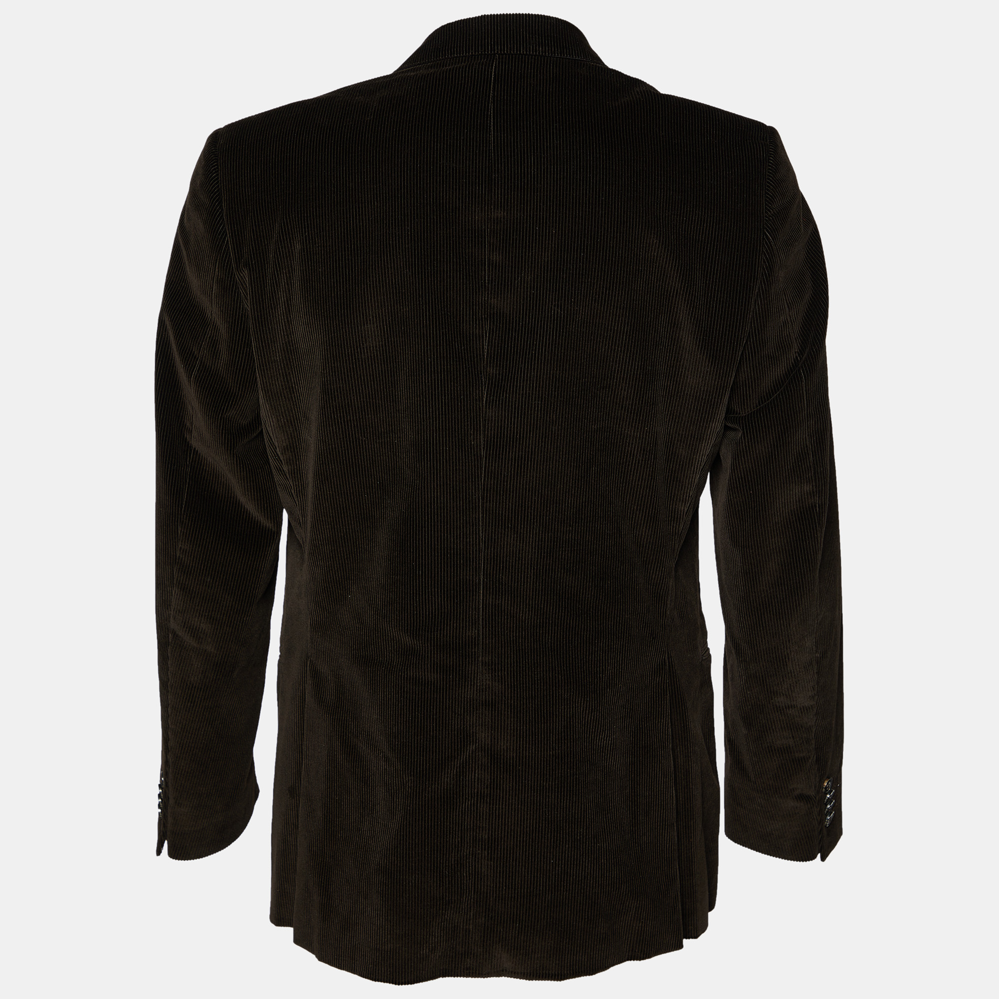 

Z Zegna Brown Corduroy Button Front Blazer