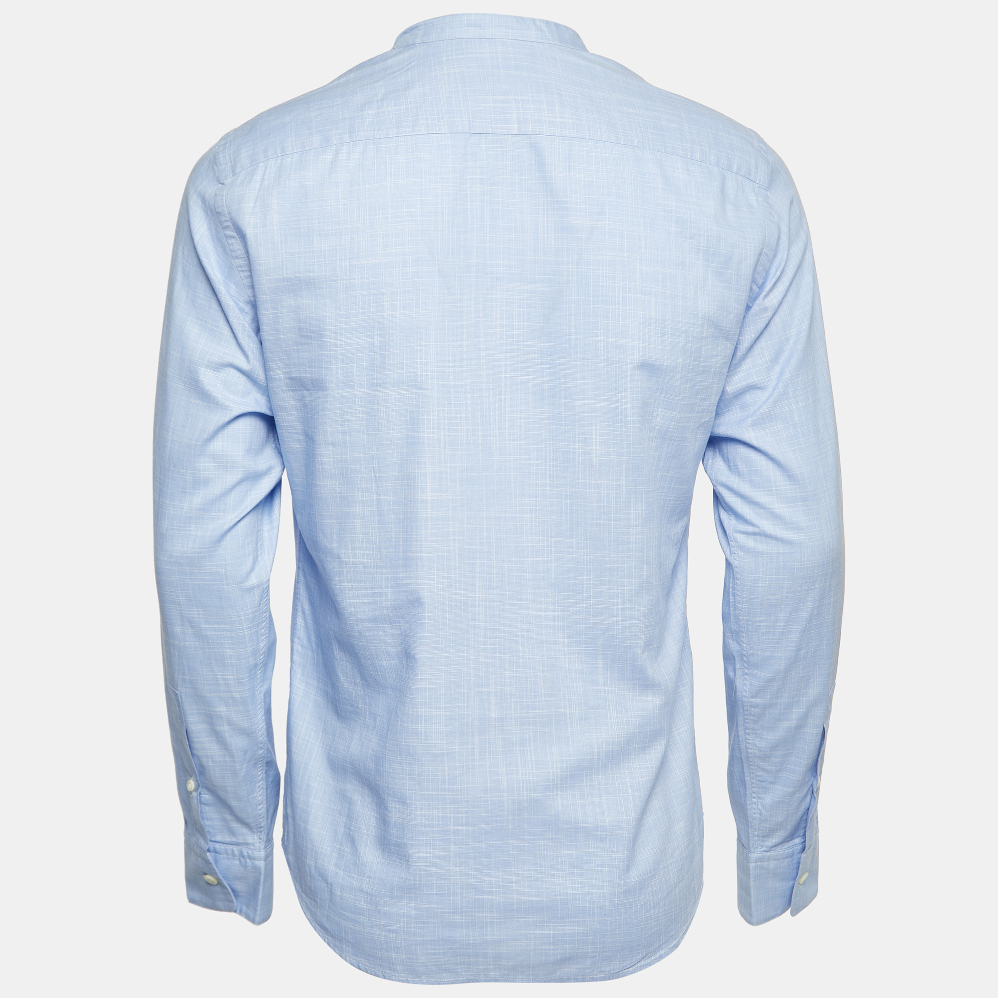 

Z Zegna Blue Cotton Button Front Full Sleeve Shirt S