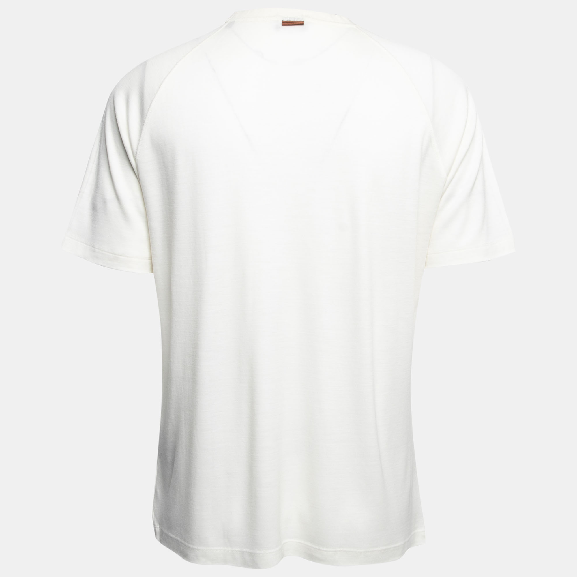 

Z Zegna High Performance White Jersey Wool T- Shirt