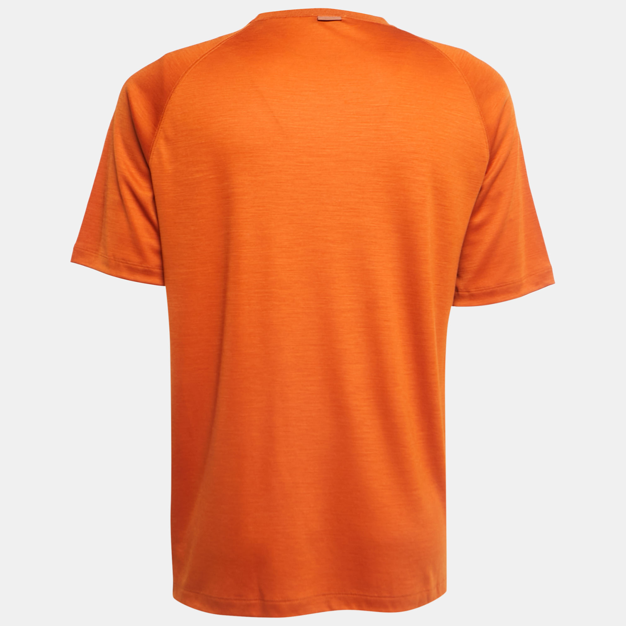 

Z Zegna Orange Wool Crew Neck Half Sleeve T-Shirt