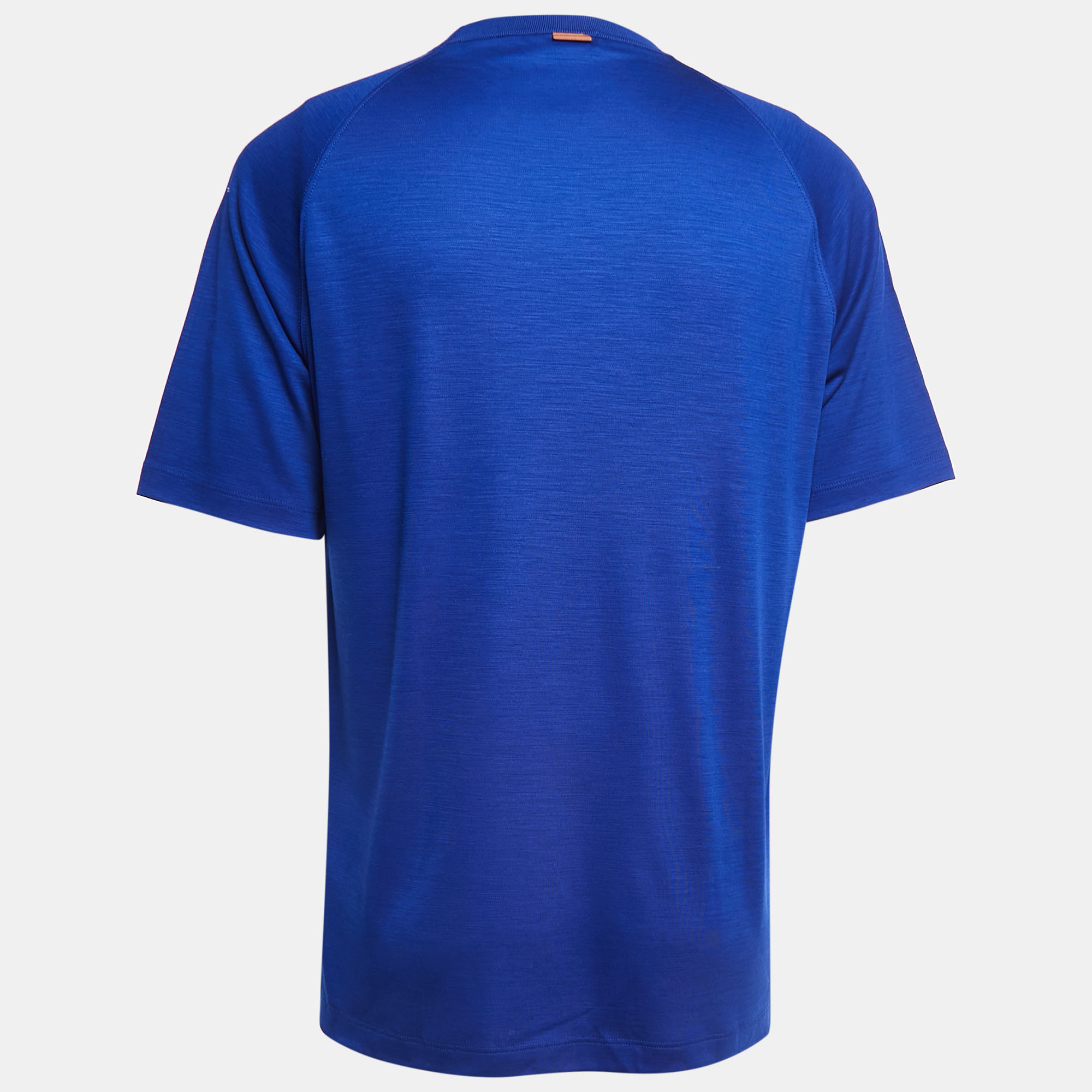 

Zegna Blue Wool Crew Neck Half Sleeve T-Shirt