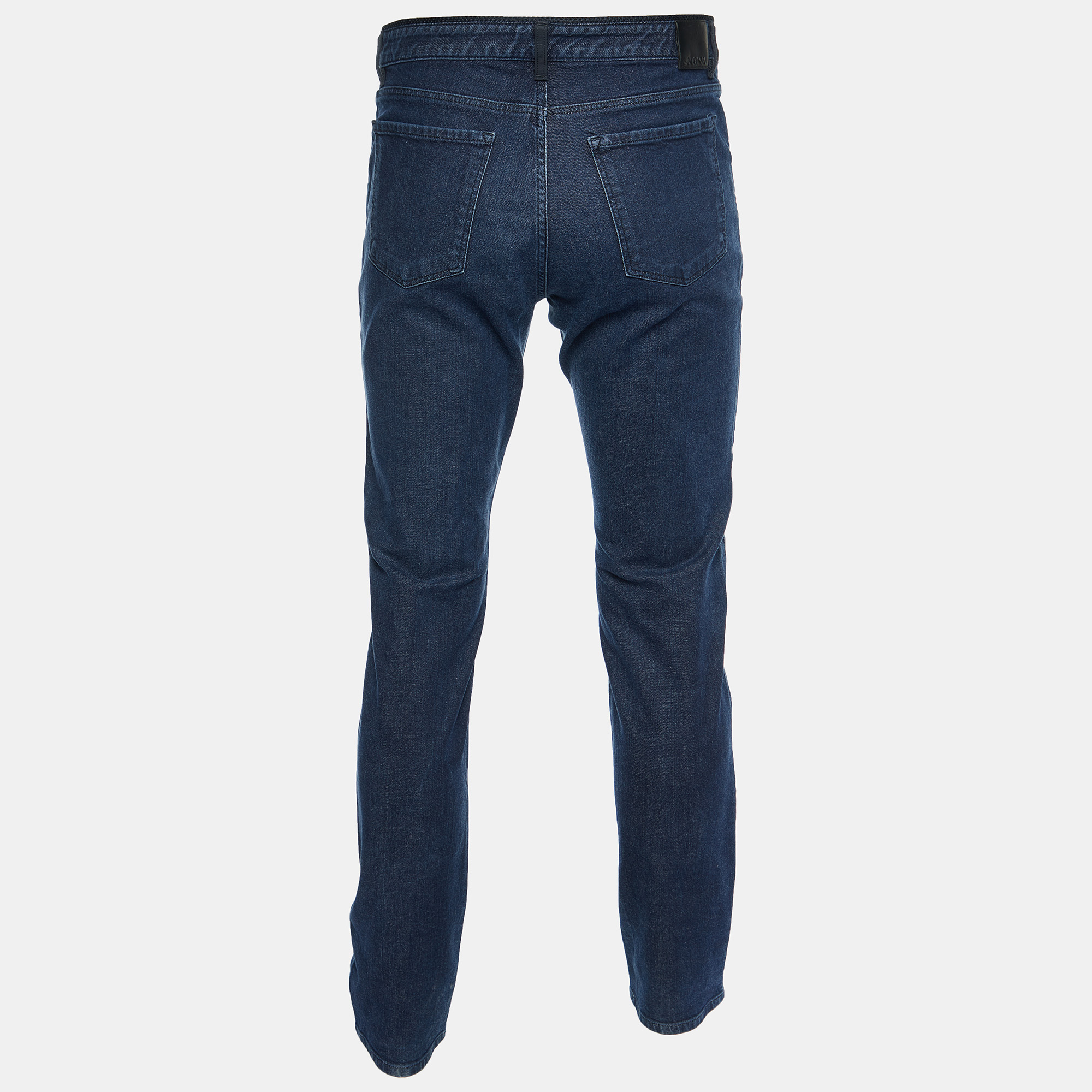 

Z Zegna Navy Blue Denim Straight Leg Jeans