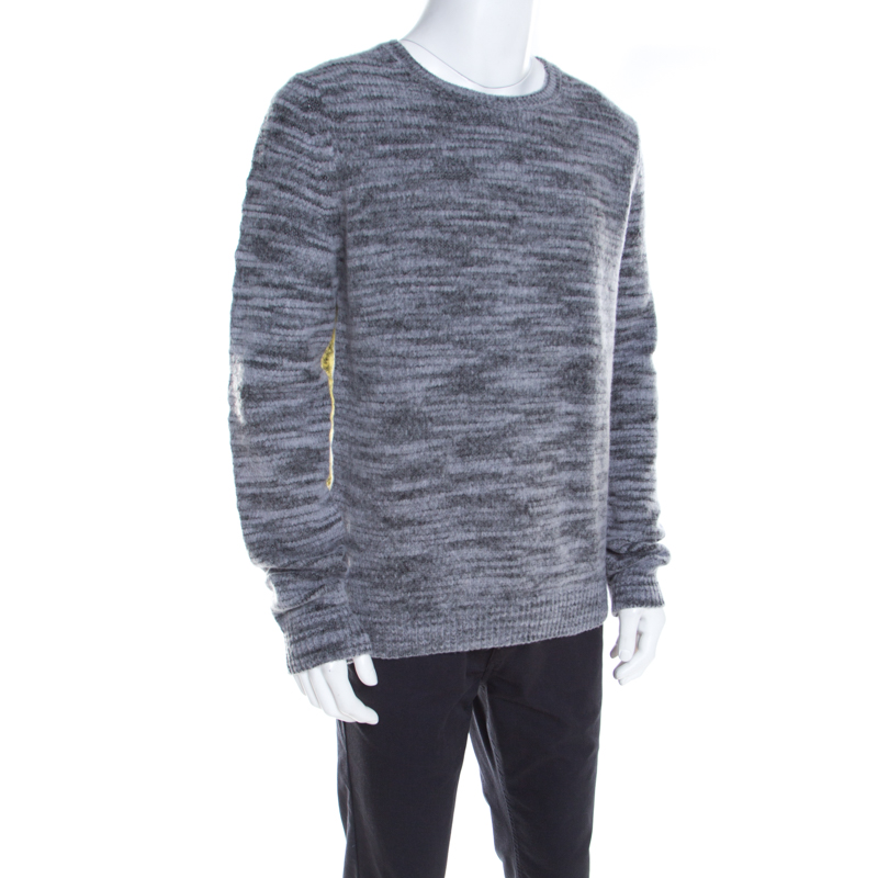 

Zadig and Voltaire Marled Bicolor Wool Crew Neck Jeremy Fe Sweater, Grey
