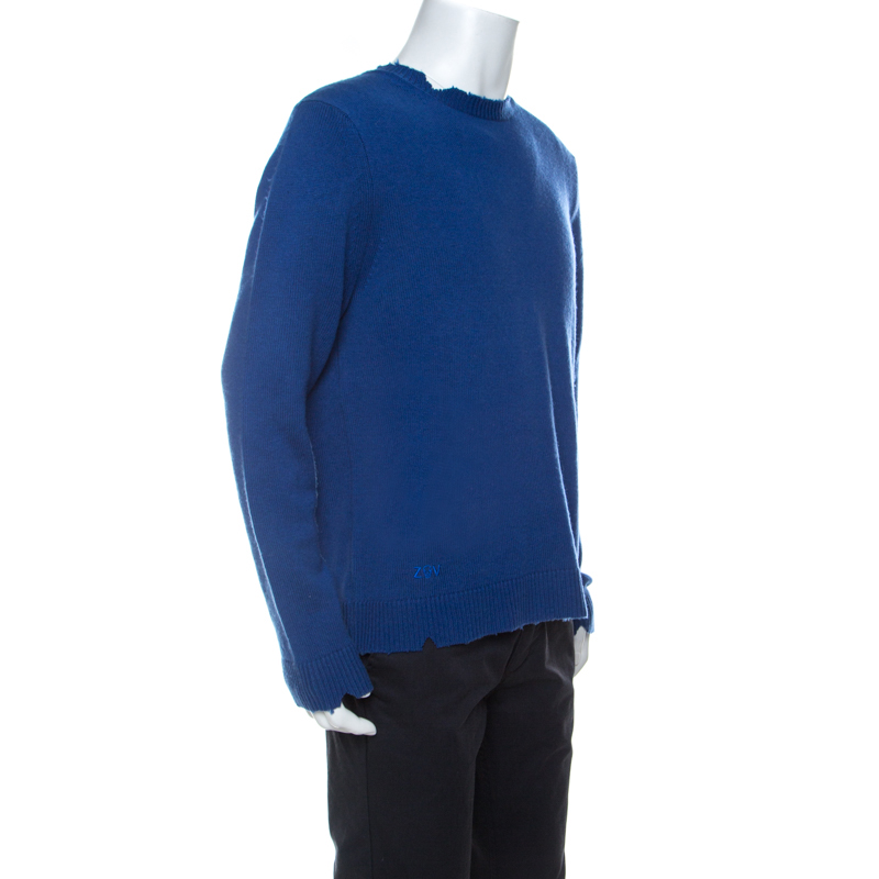 

Zadig and Voltaire Blue Wool Worn Effect Kennedy Grunge Sweater
